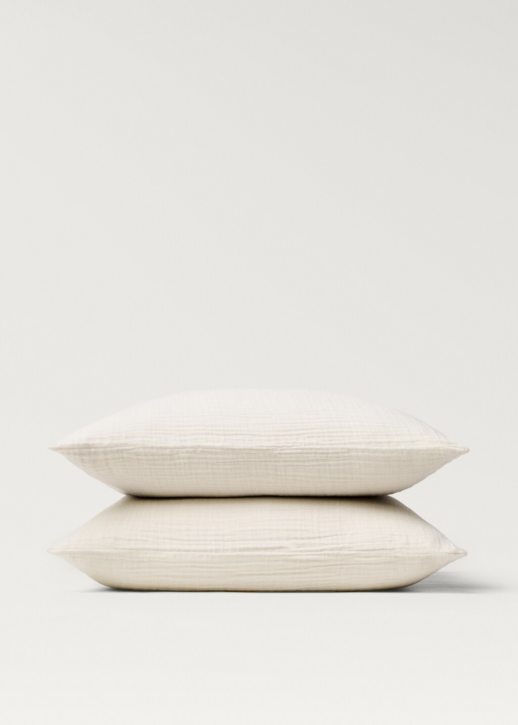 Two cotton gauze pillowcases 60x60 cm