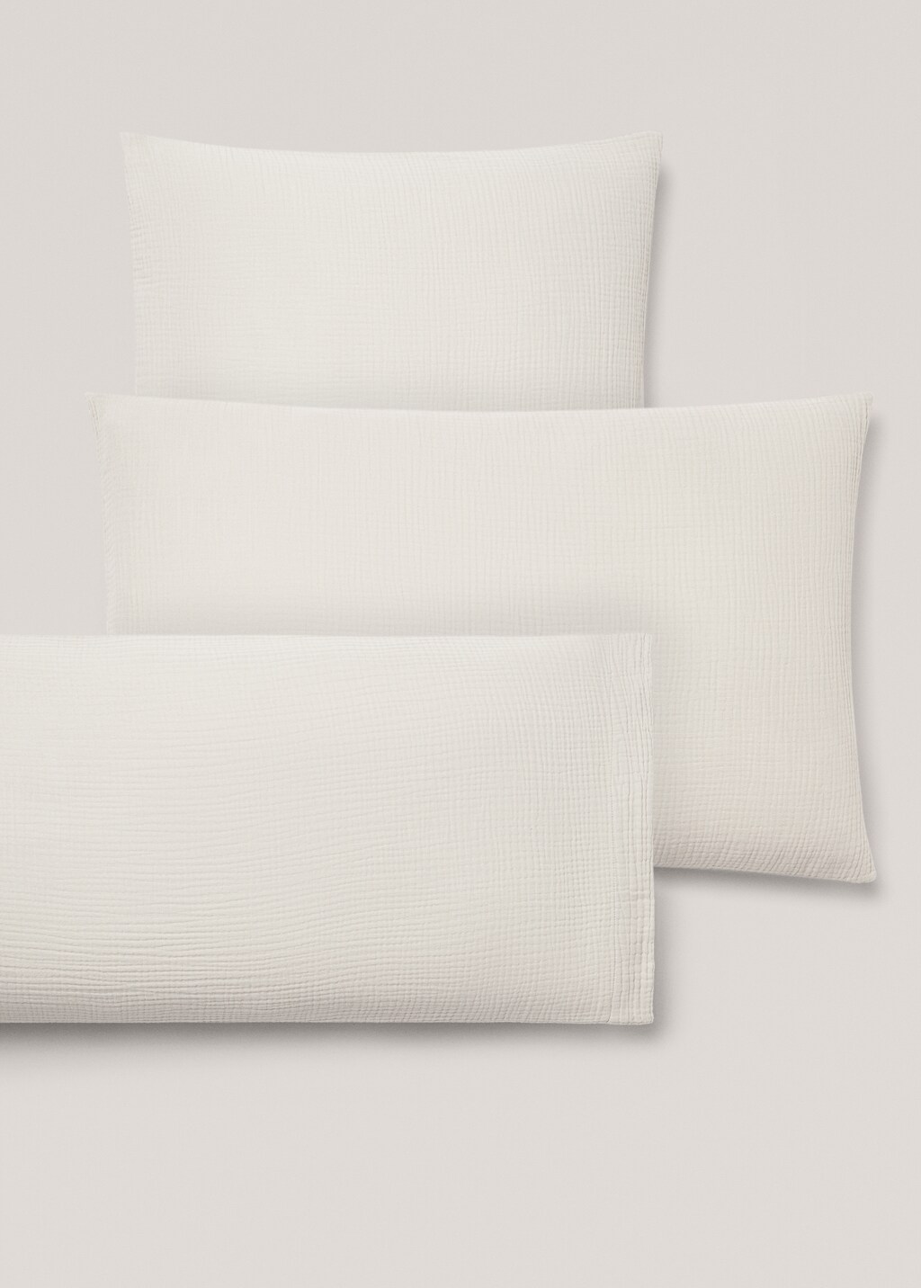 Two cotton gauze pillowcases 60x60 cm