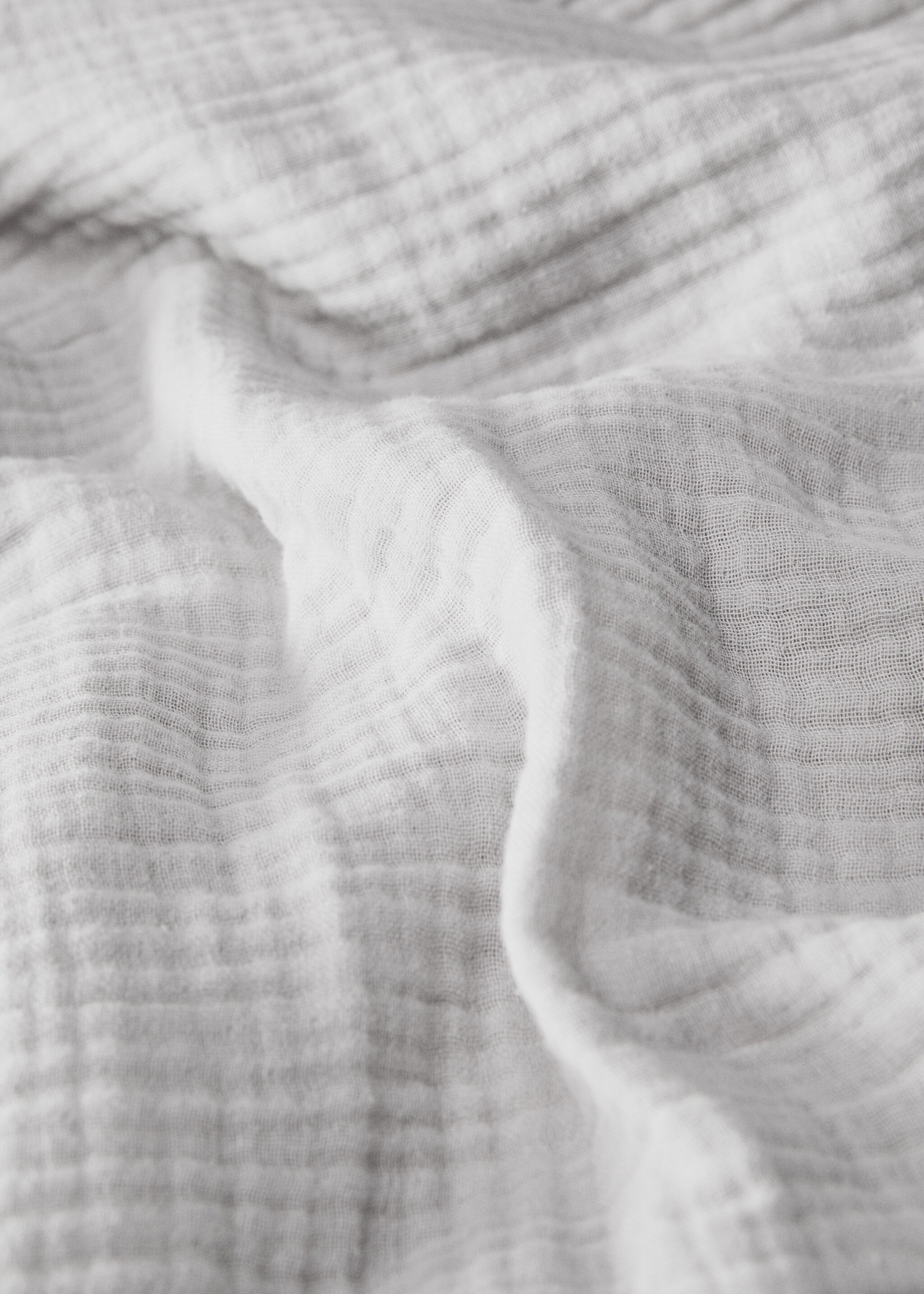 Housse de couette gaze de coton lit 135/140 cm - Plan moyen, Gris clair/pastel. Ref: 87013004-00.