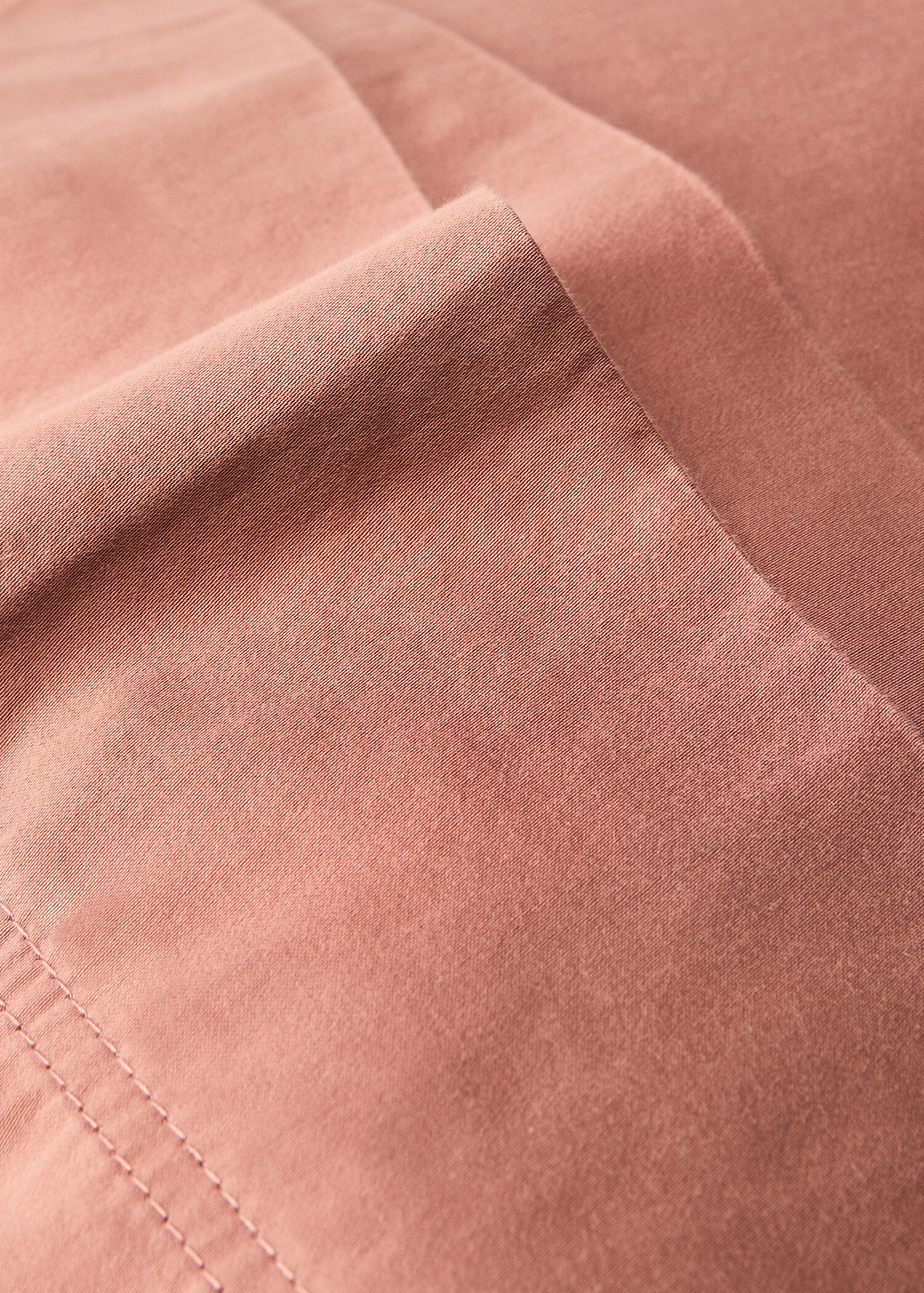 Washed satin cotton pillowcase with double stitching 45x110 cm - Details of the article 1