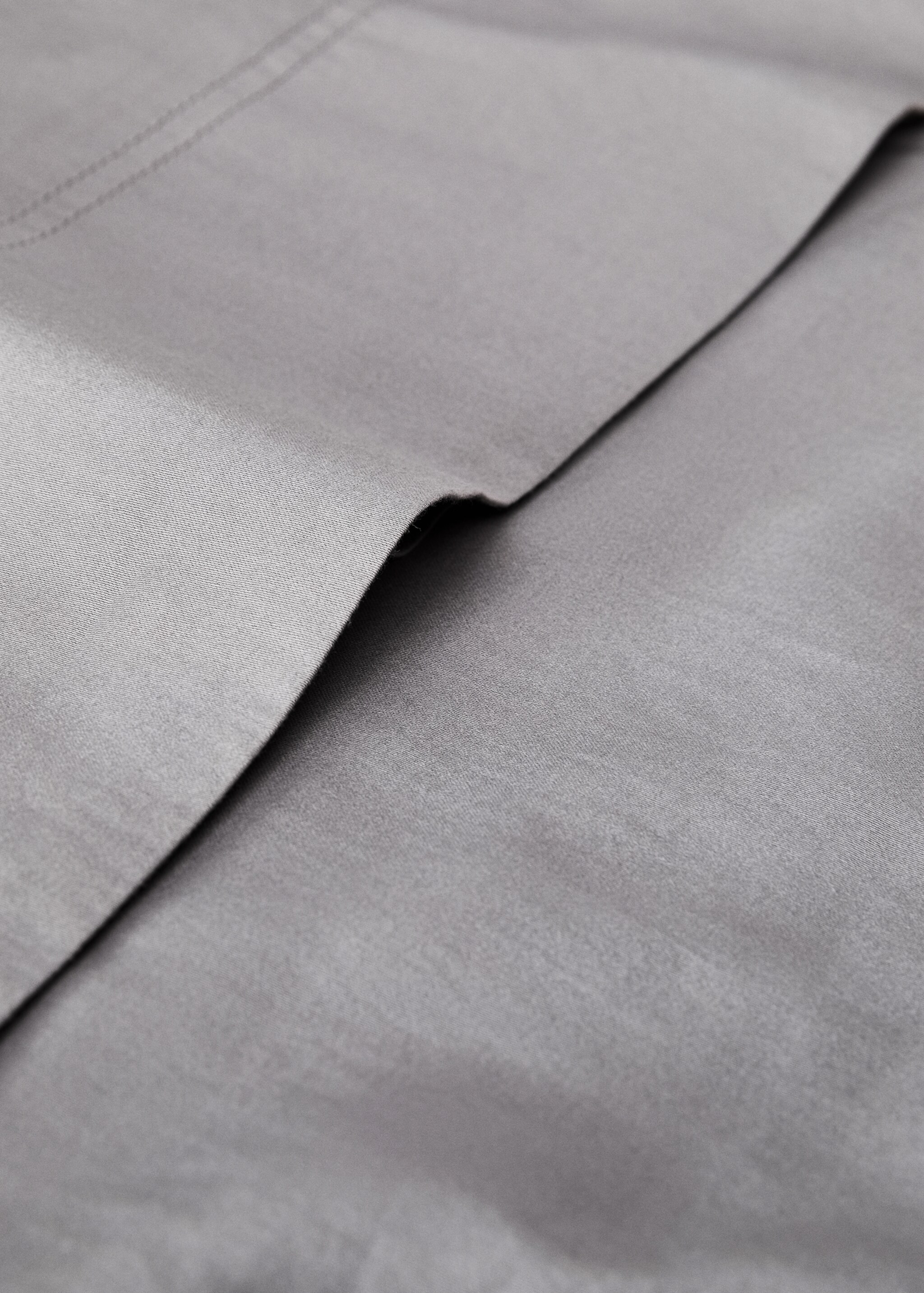 Kopfkissenbezug aus gewaschenem Baumwollsatin mit Doppelnaht 45 x 110 cm - Detail des Artikels 2