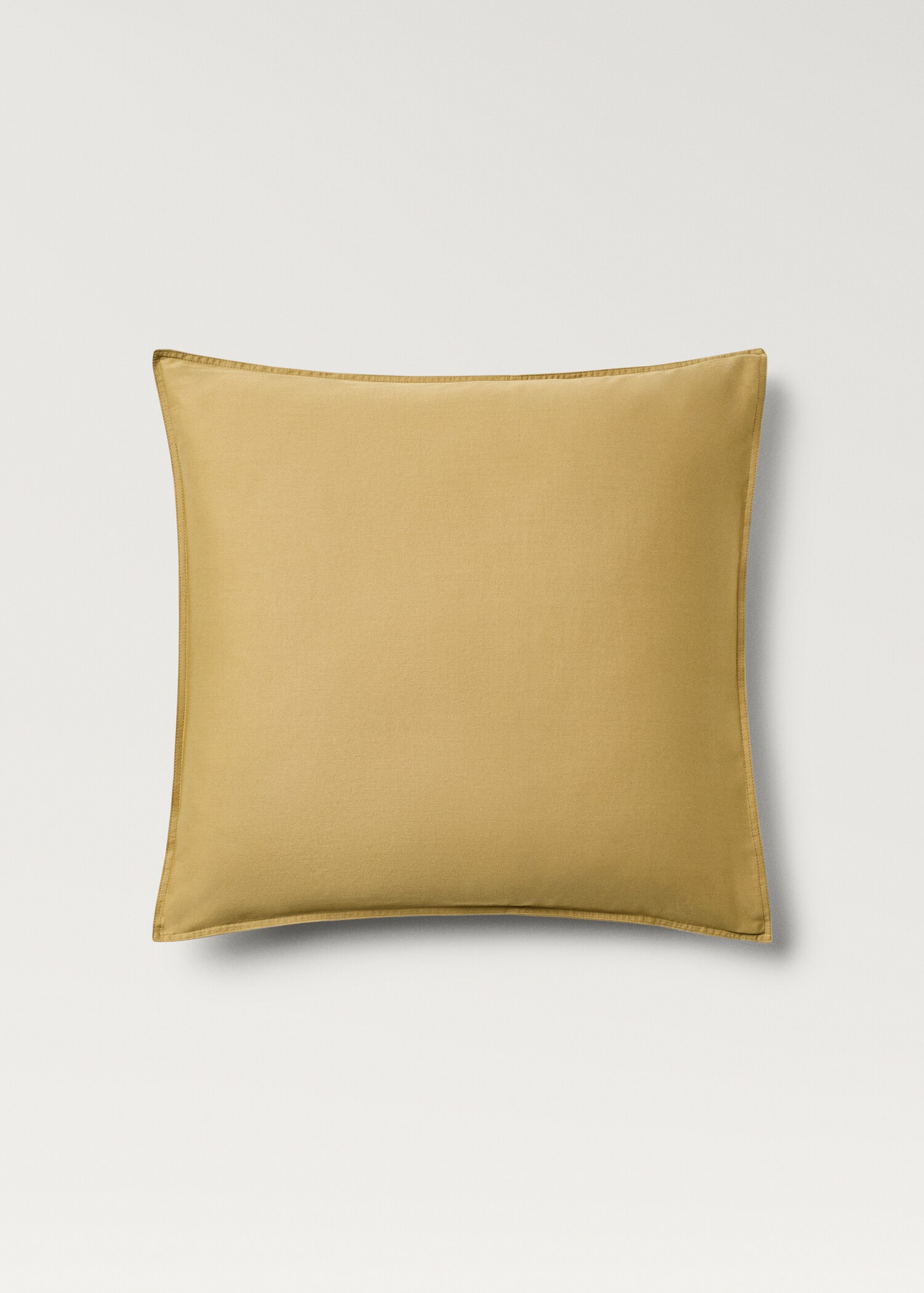Two washed cotton satin pillowcases with double stitching 60x60 cm - Article without model