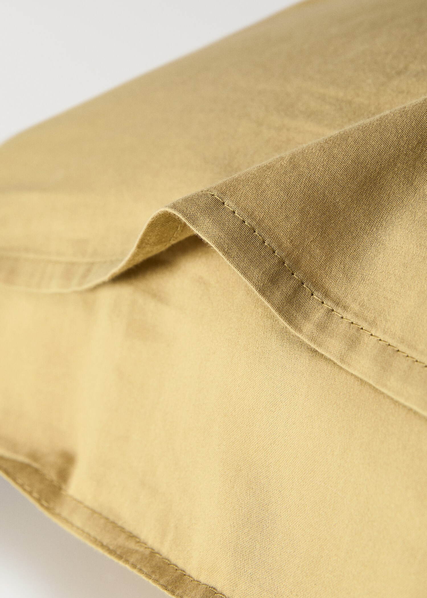 Two washed cotton satin pillowcases with double stitching 60x60 cm - Details of the article 1