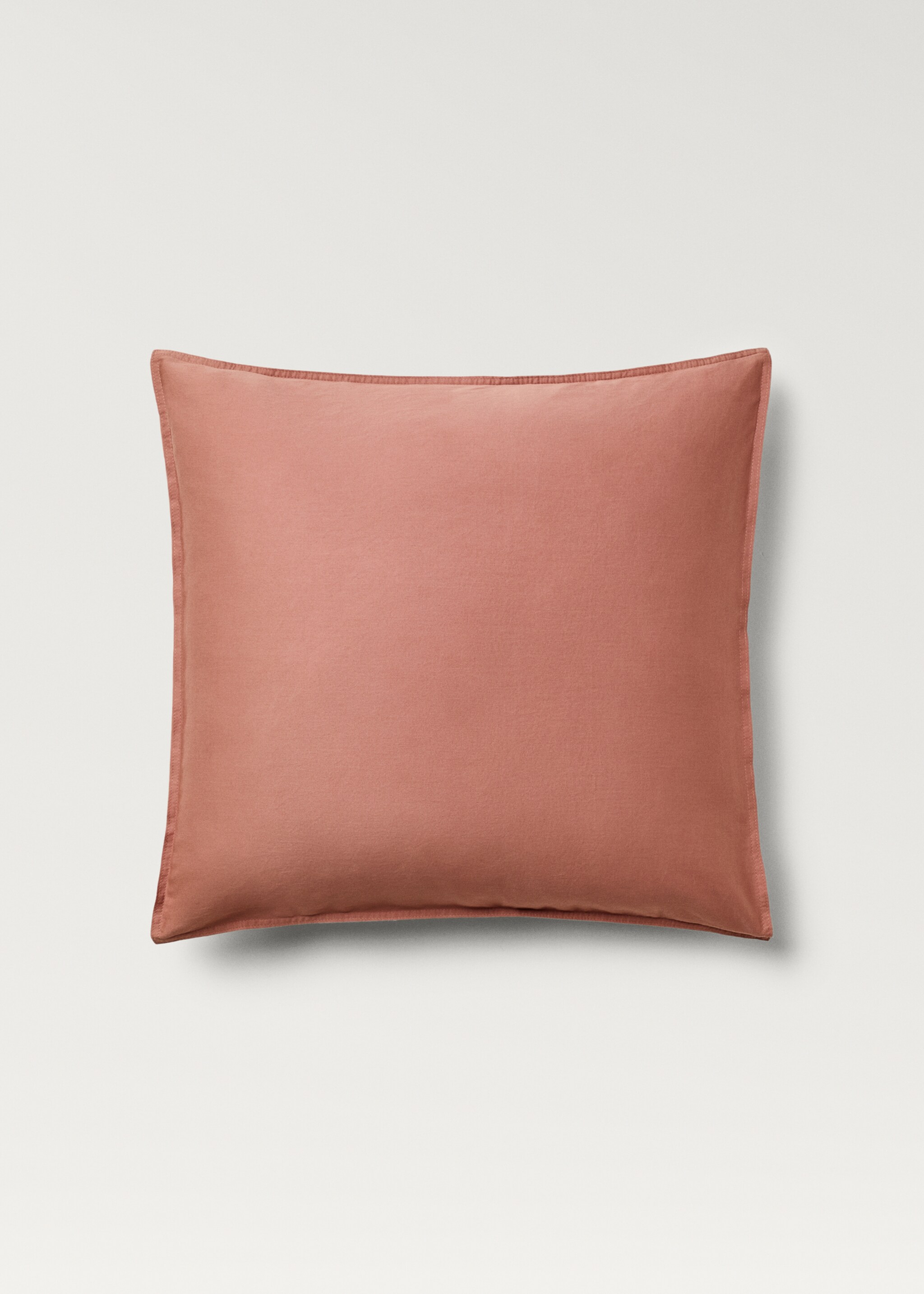 Two washed cotton satin pillowcases with double stitching 60x60 cm - Article without model