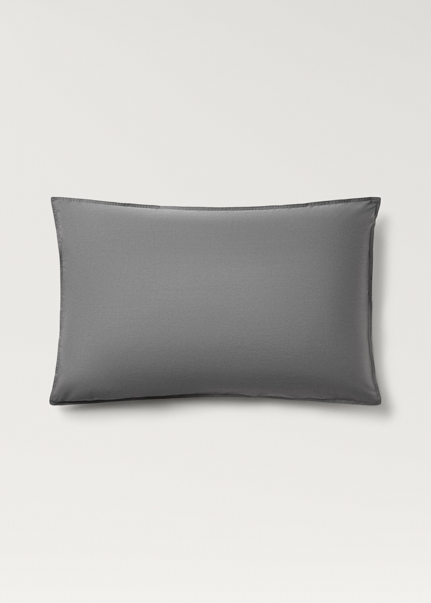 Deux taies d'oreiller popeline de coton double passepoil 50x75 cm - Article sans modèle