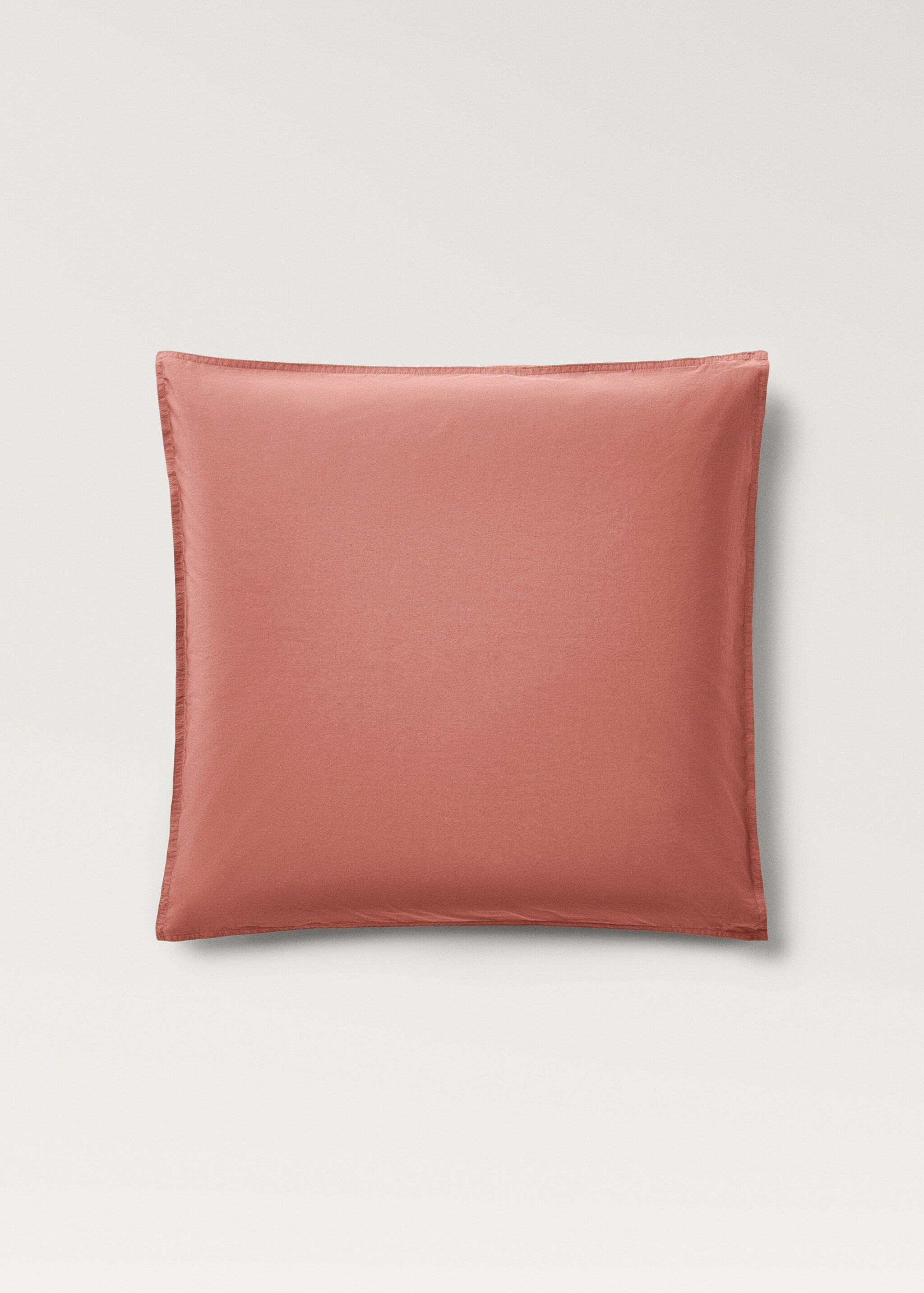 Two cotton poplin pillowcases with double stitching 60x60 cm - Article without model, Medium Pink. Ref: 87013031-00.