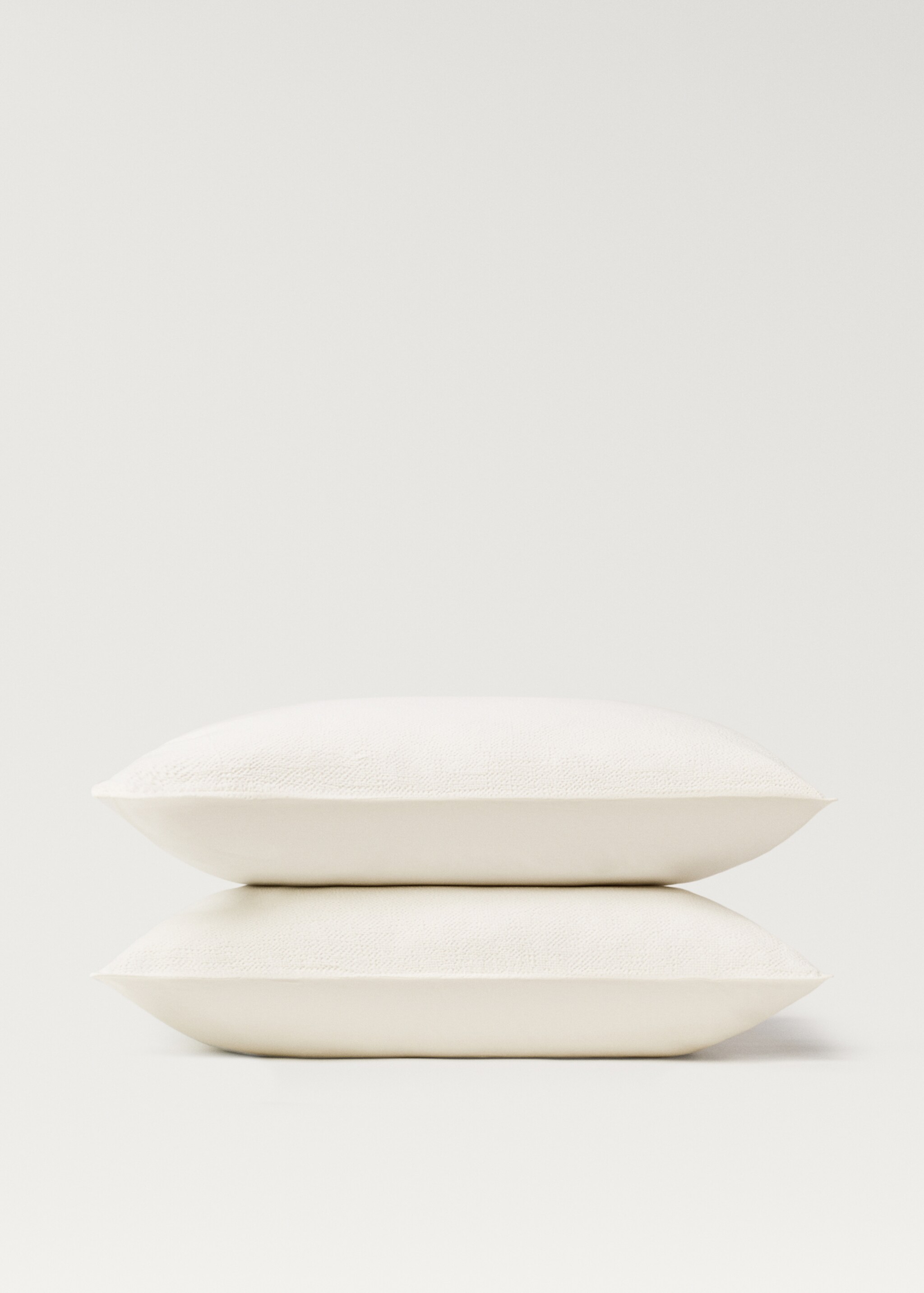 Deux taies d'oreiller en percale de coton texture 60x60 cm - Détail de l'article 3
