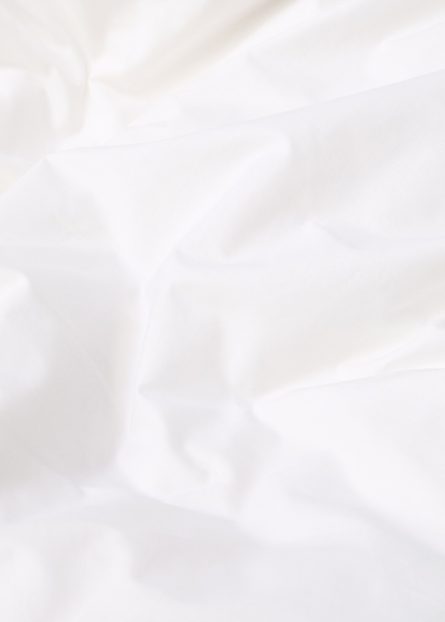 Cotton percale duvet cover with linen trim for 90 cm bed - Details of the article 2