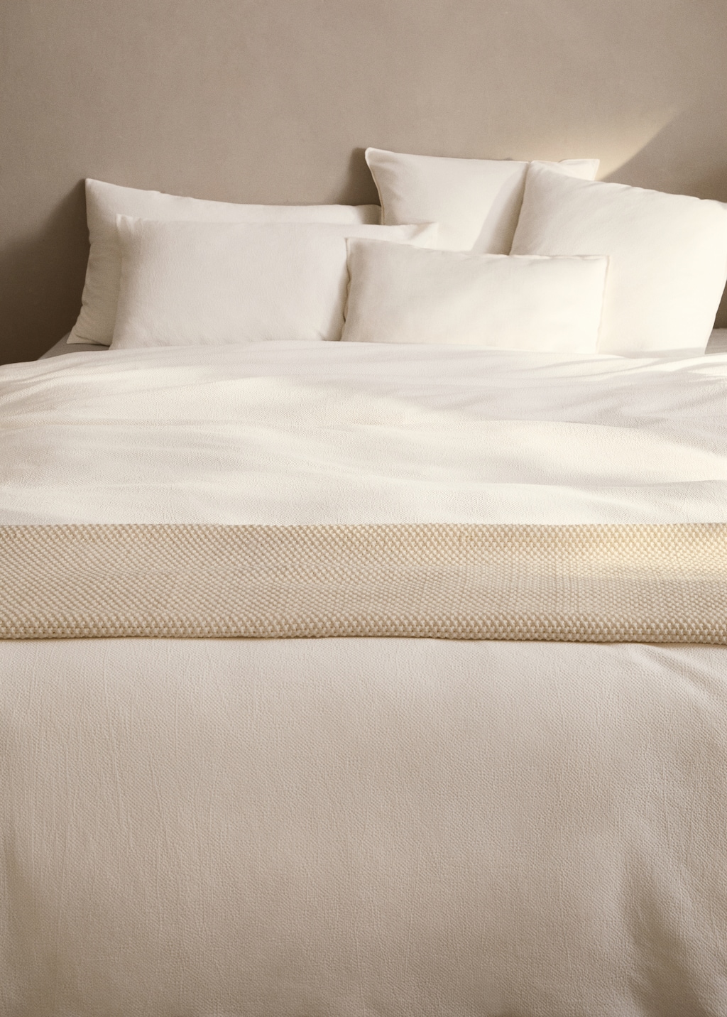 Percale cotton textured duvet cover for 135/140 cm bed