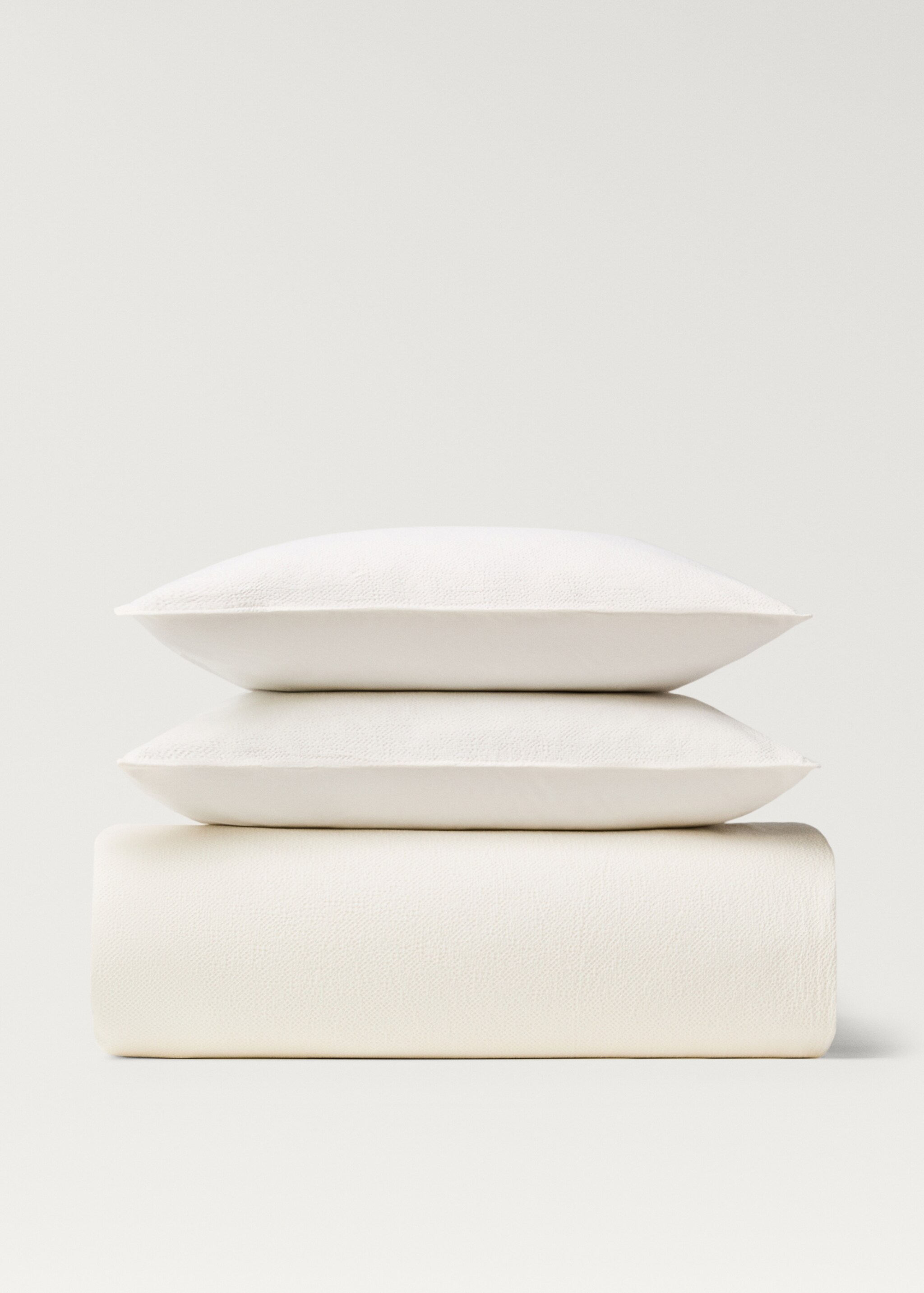 Cotton percale textured duvet cover for 150/160 cm bed - Article without model
