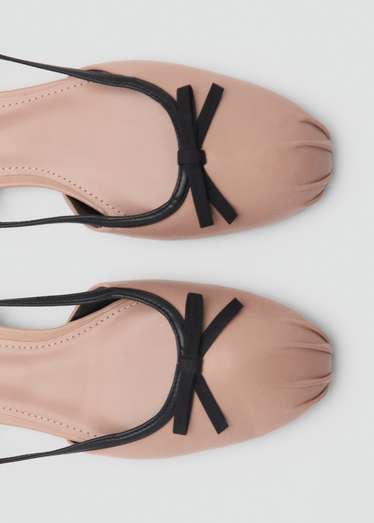 Ballet flats with decorative bow tie - Women | MANGO United Kingdom