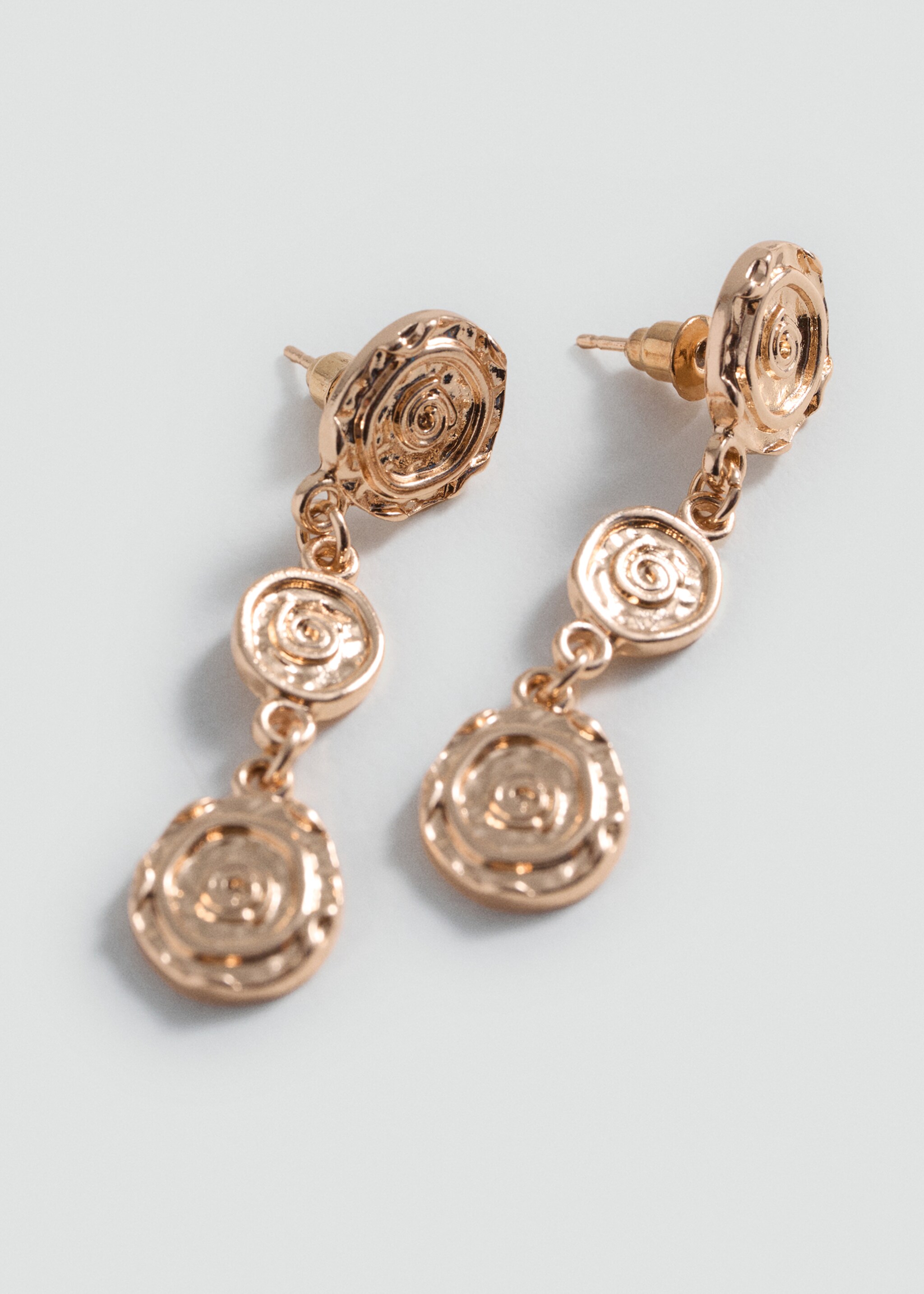 Coin pendant earrings - Medium plane