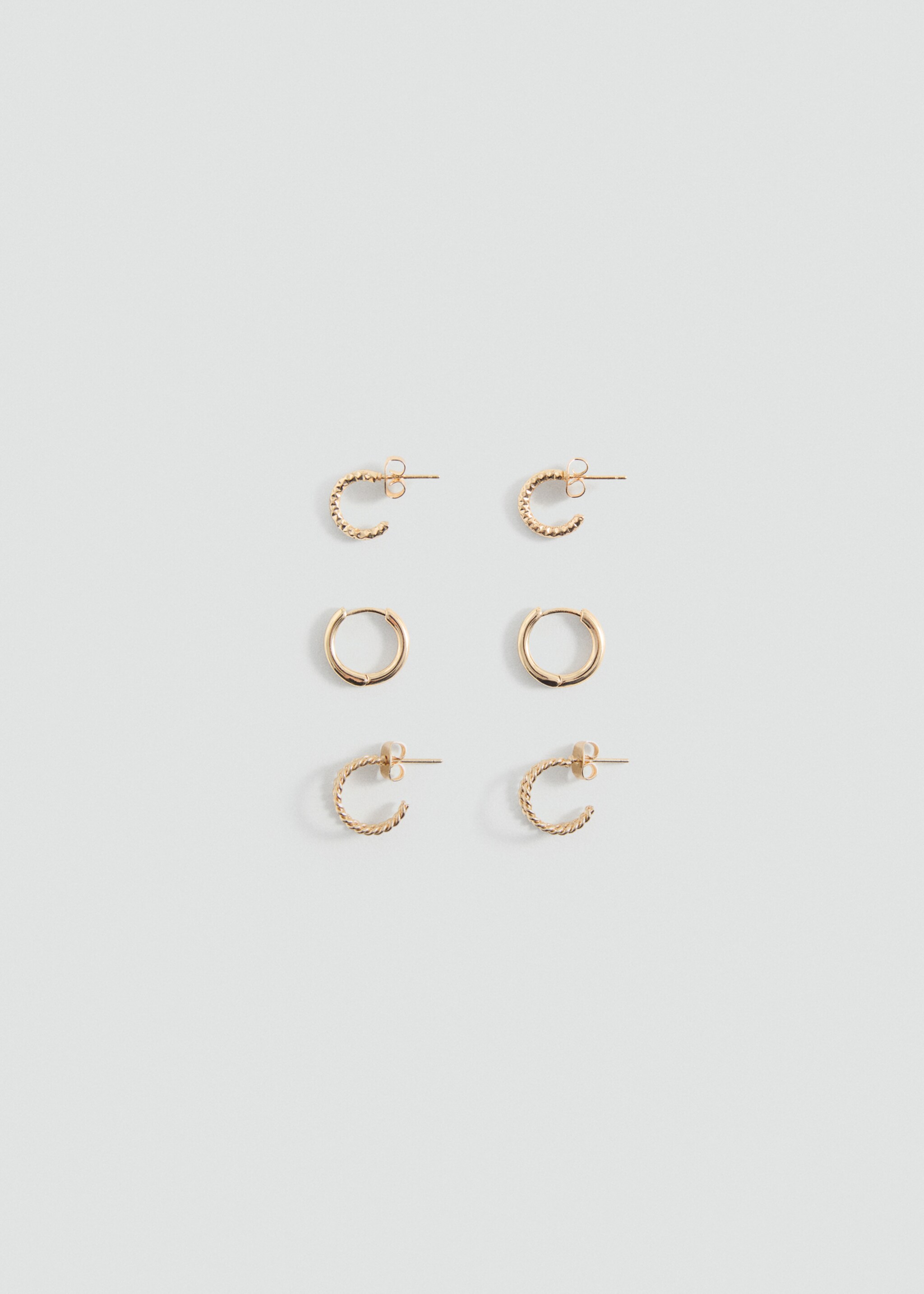 Pack of 3 hoop earrings - Article without model