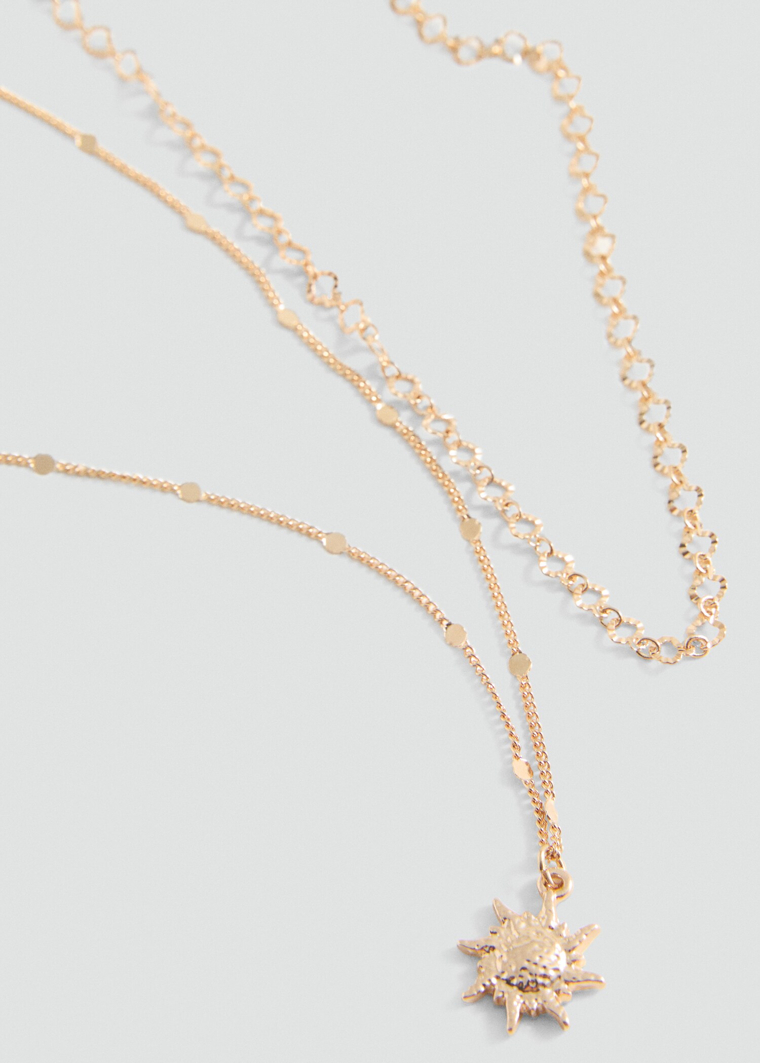 Double chain necklace - Medium plane
