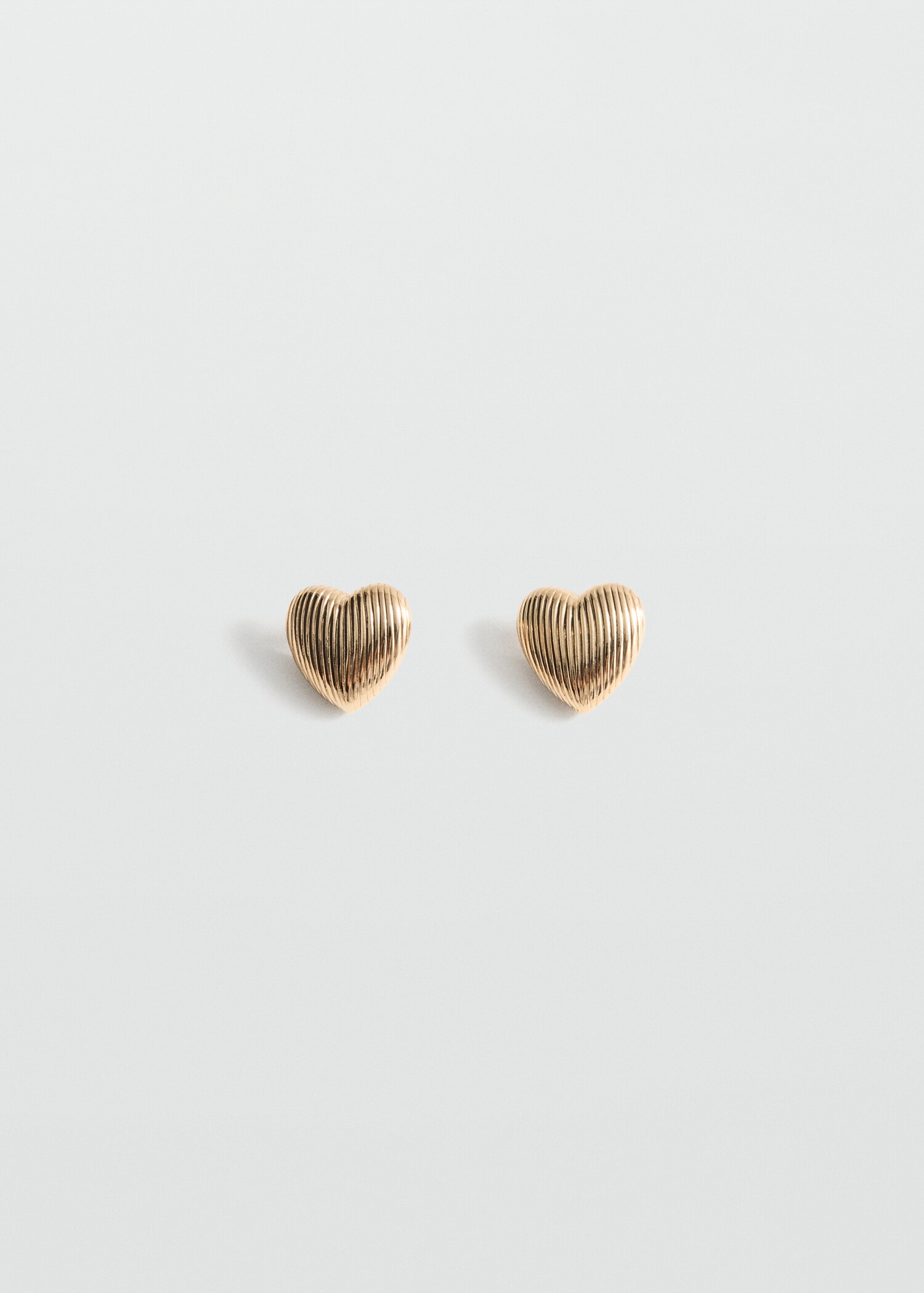 Textured heart earrings - Article without model