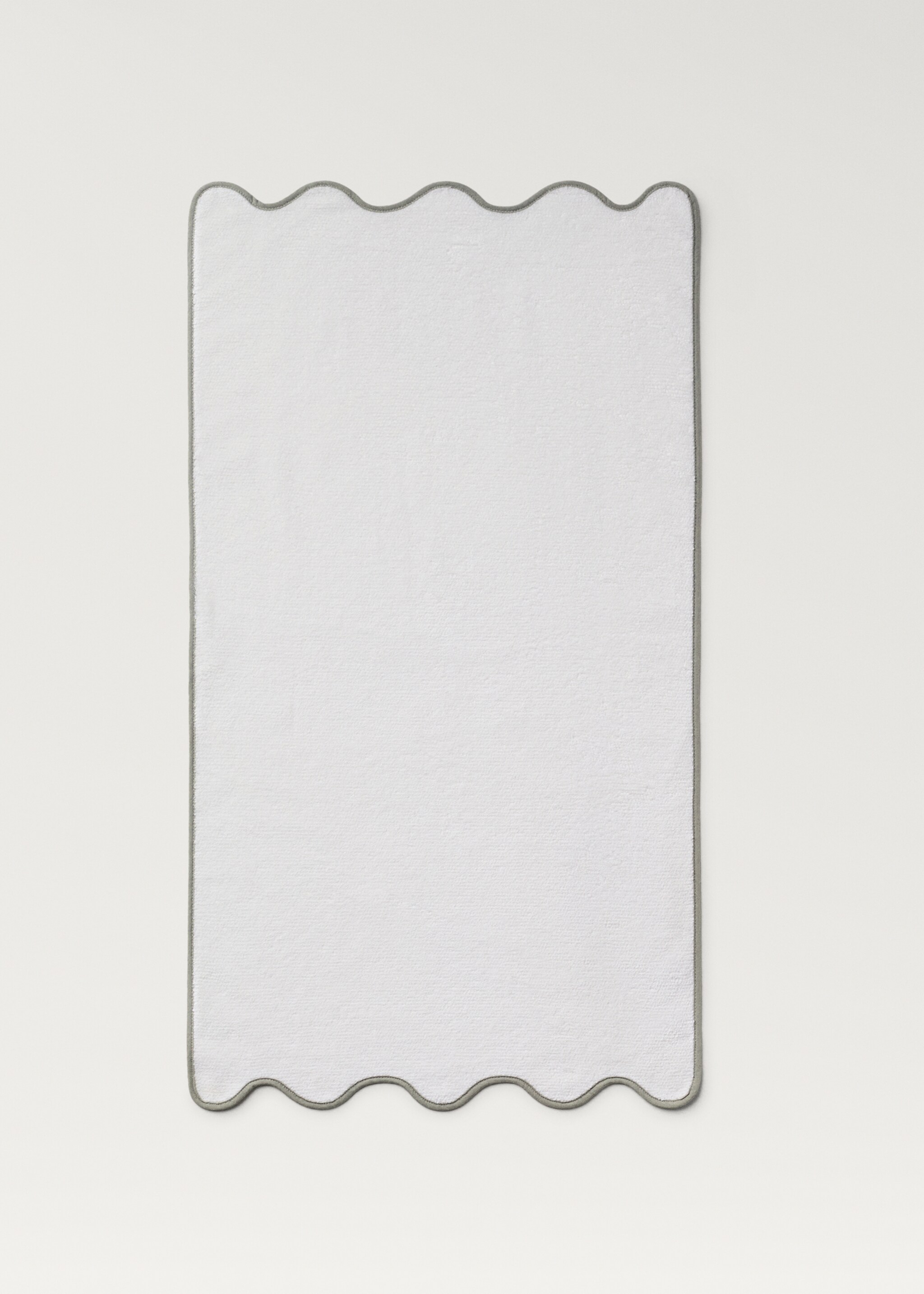 Rice-stitch washbasin towel with waves - Details of the article 4
