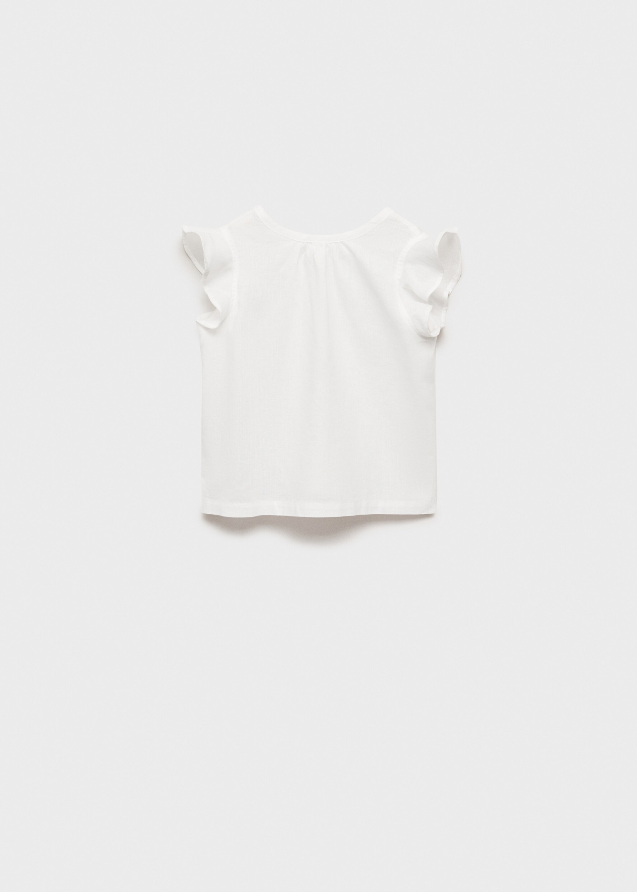 Linen-blend ruffled blouse - Reverse of the article