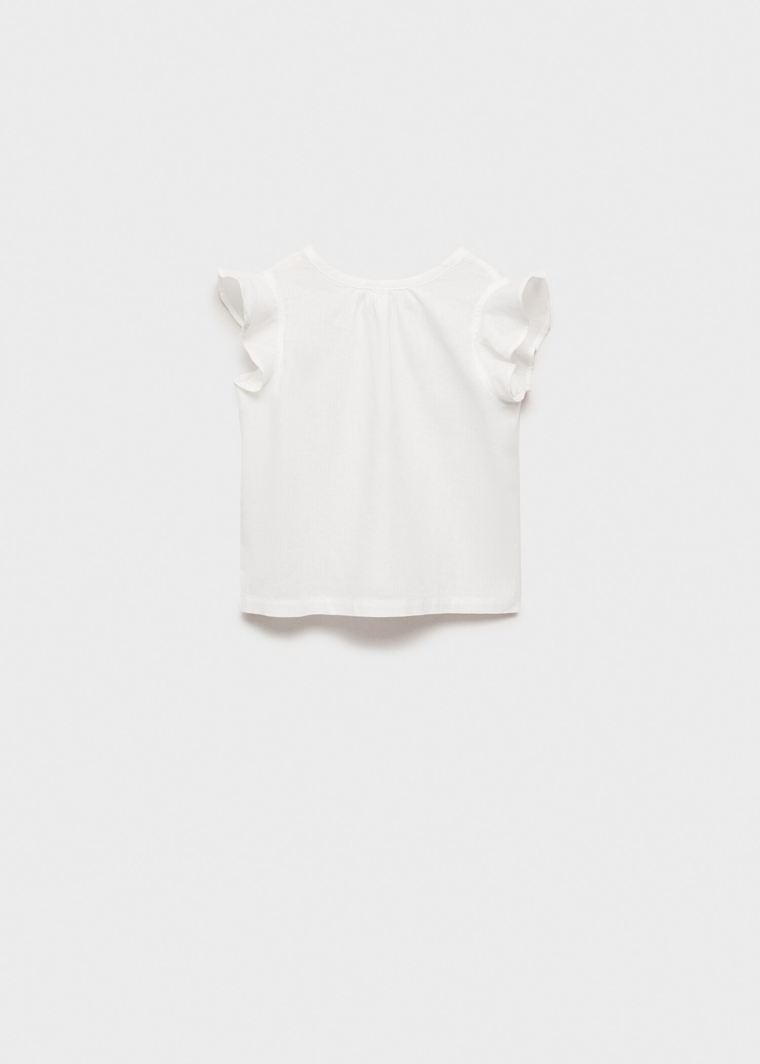 Linen-blend ruffled blouse - Reverse of the article