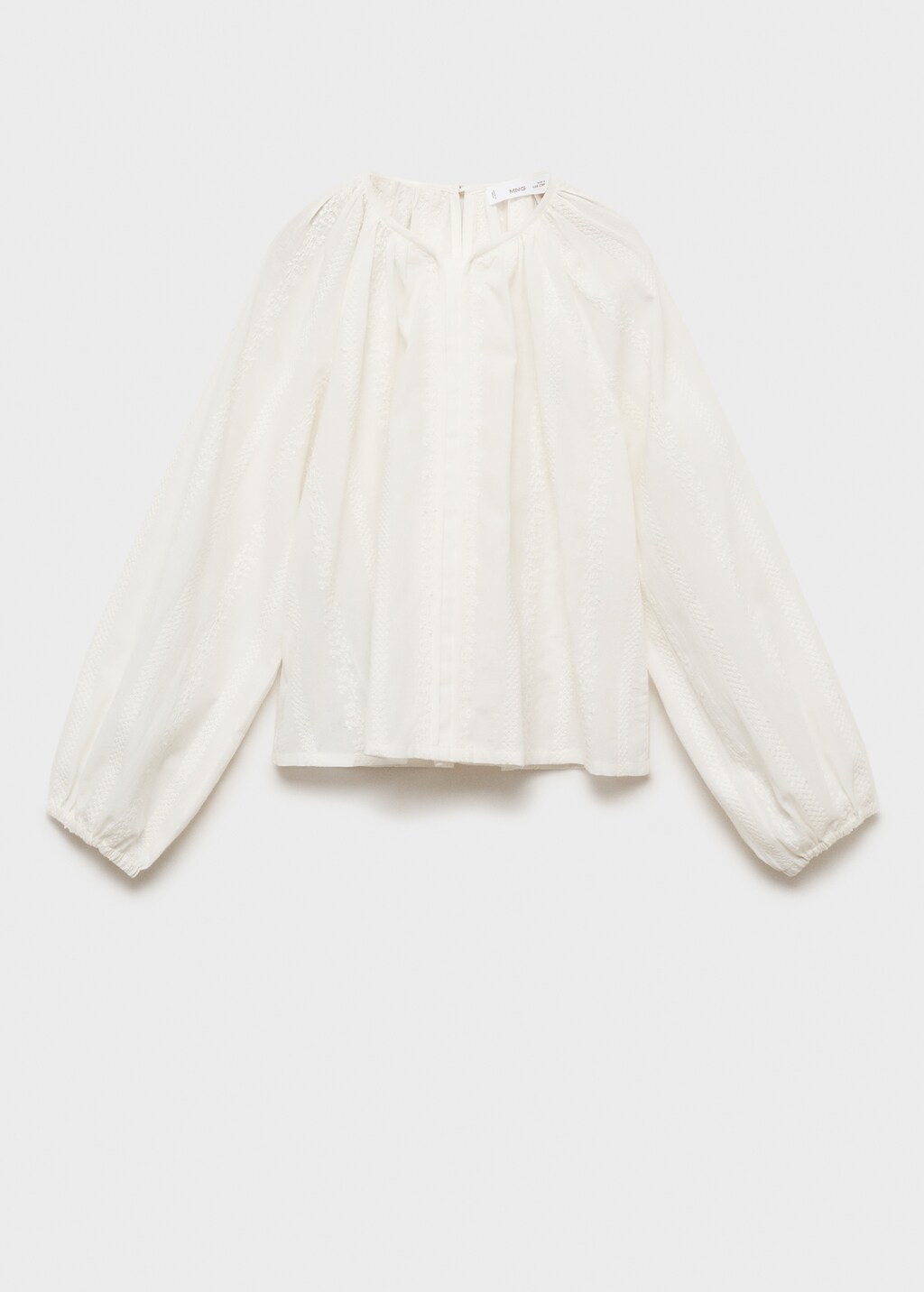 Fluid blouse with embroidered details - Kids | MANGO USA
