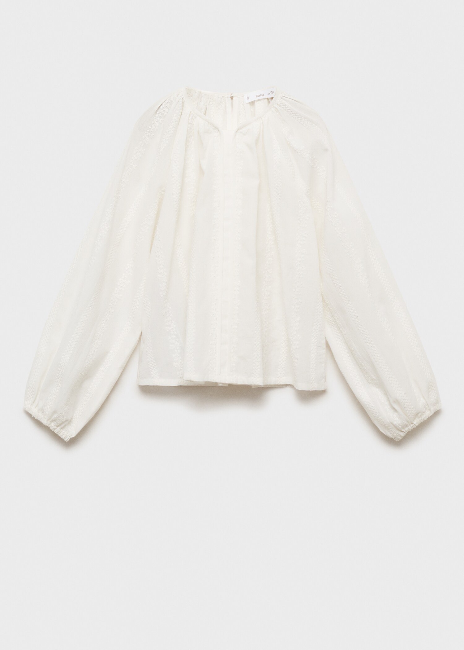 Cotton blouse with embroidered details - Article without model
