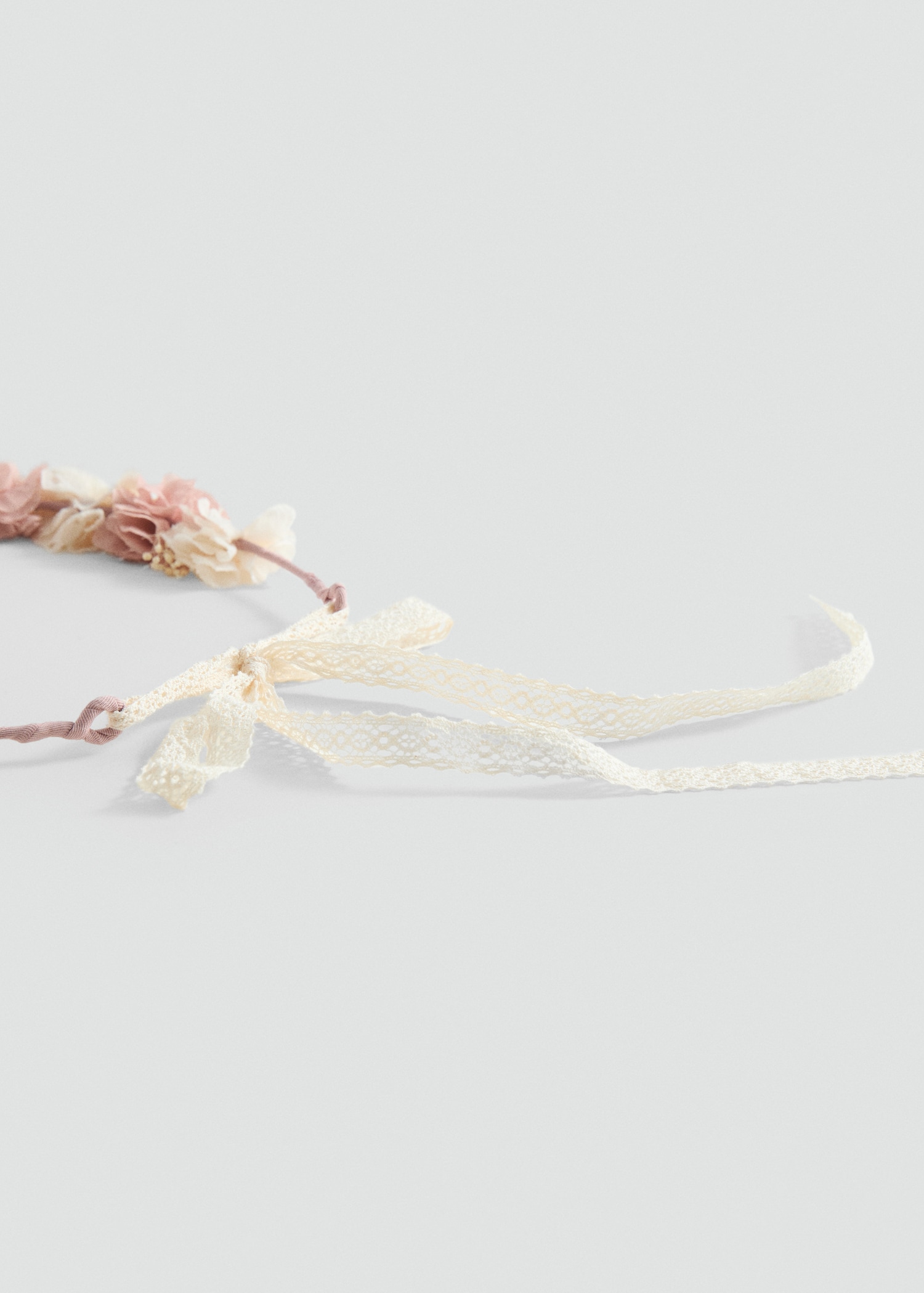 Tie closure flower hairband - Medium plane