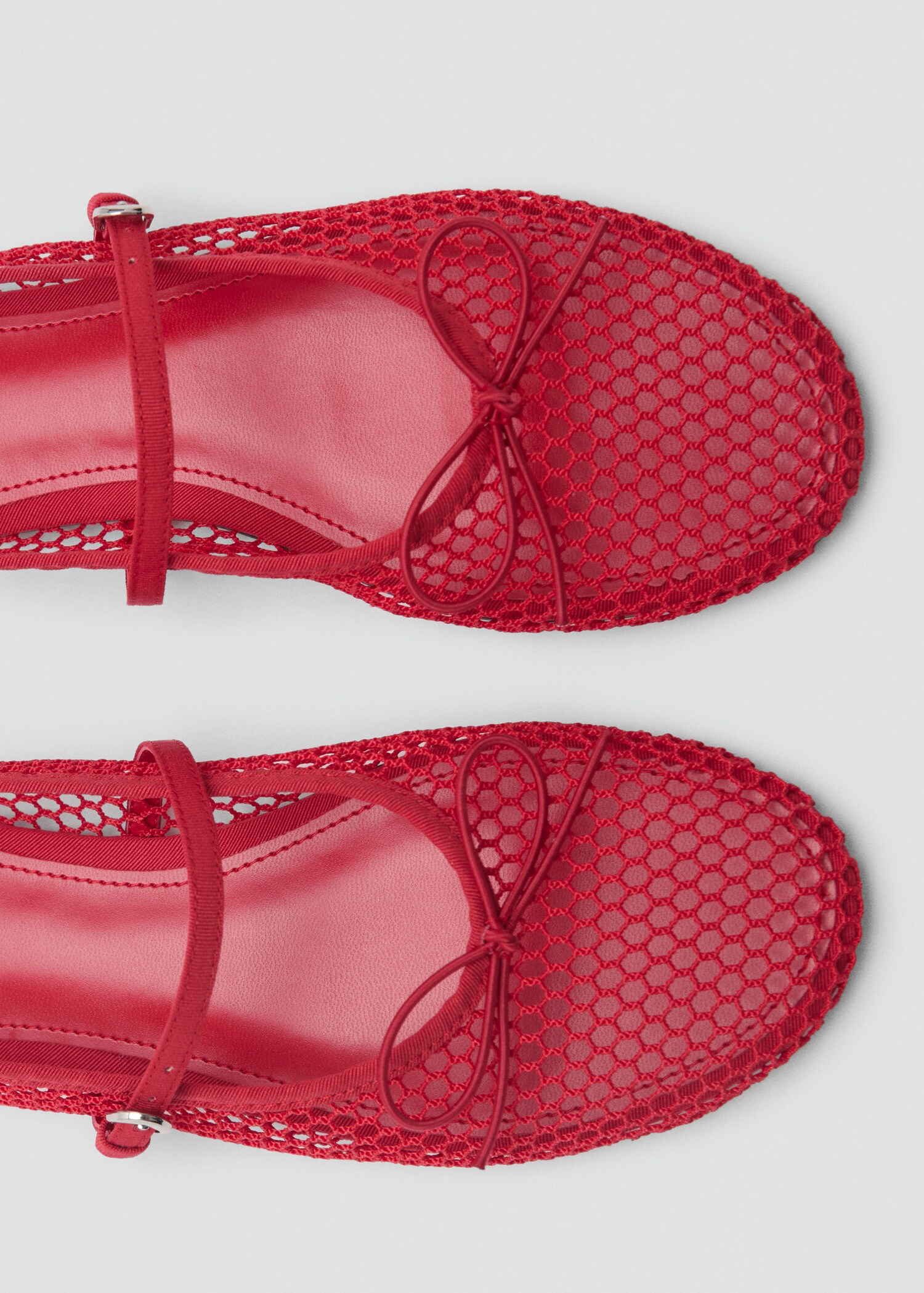 Mesh ballerina flats with buckle strap - Details of the article 1