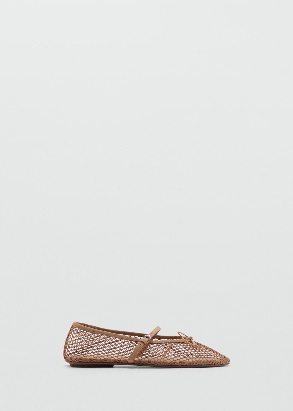 Mesh ballet flats with buckle strap - image 5