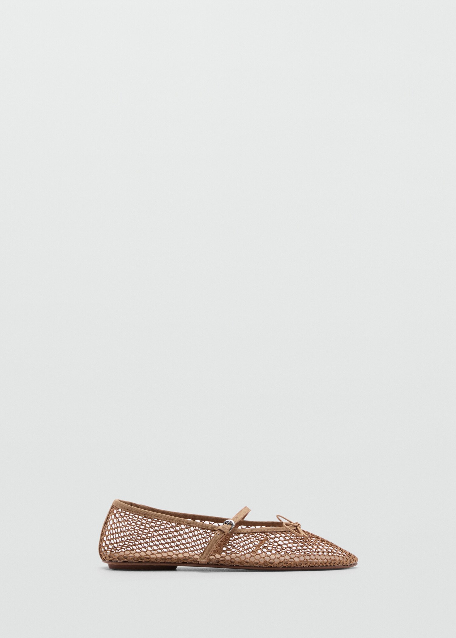 Mesh ballerina flats with buckle strap - Article without model