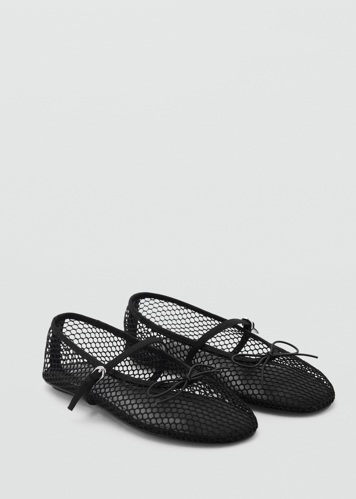Ballerine mesh fascia fibbia - Piano medio