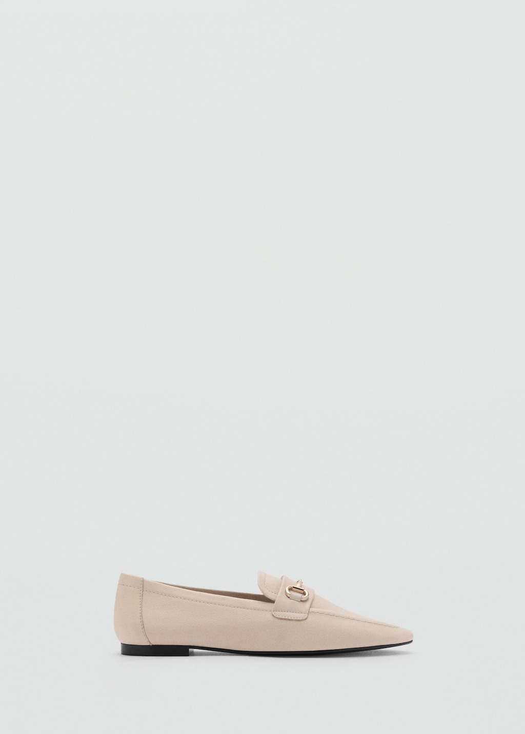 Thumbnail of Buckle leather moccasins - Beige