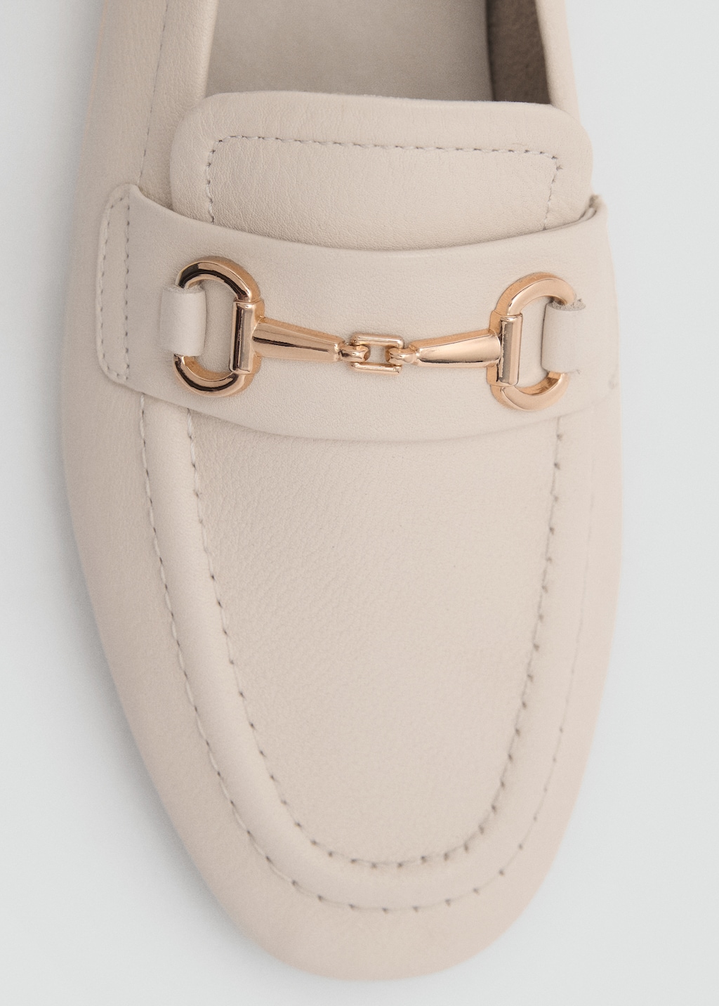 Thumbnail of Buckle leather moccasins - Beige