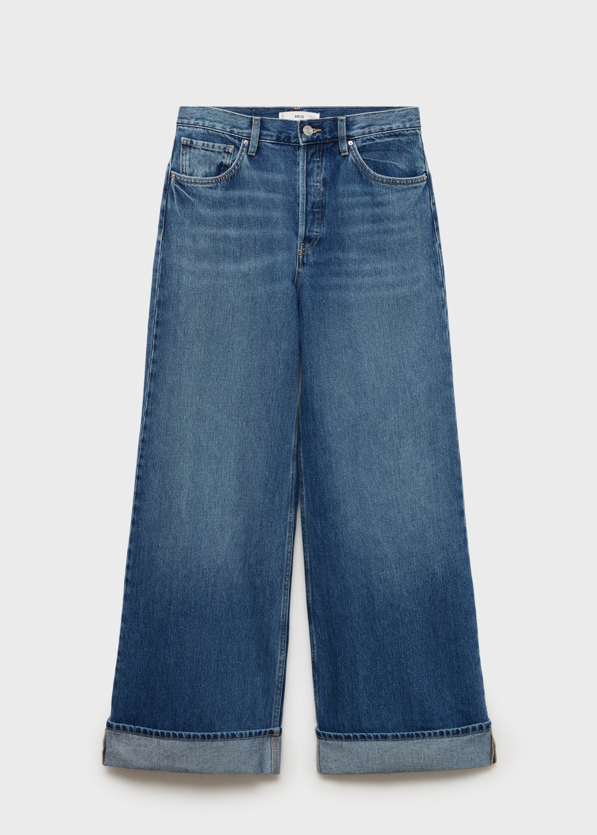 Wideleg jeans with turned-up hem - Article without model