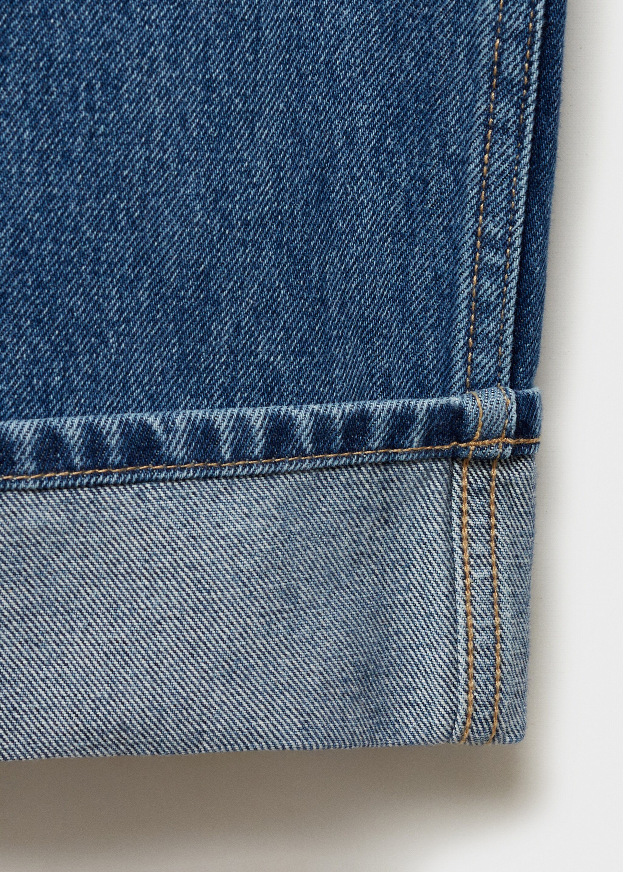 Wideleg jeans with turned-up hem - Details of the article 0