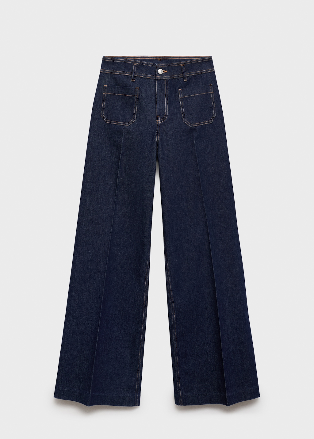 Wideleg jeans with pockets rinse wash - Women | MANGO USA Wideleg jeans with pockets rinse wash - Women | MANGO USA