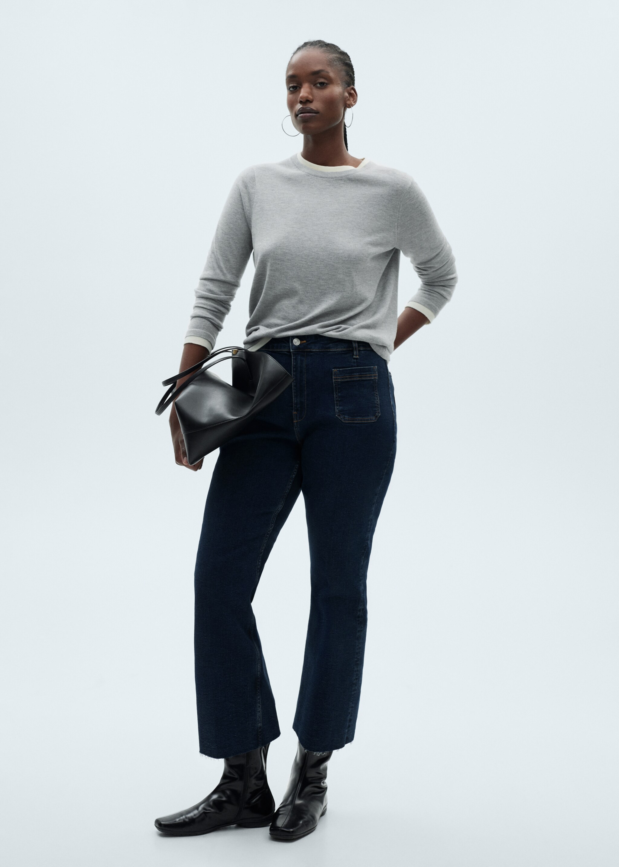 Jeans flare crop bolsillos - Detalle del artículo 3