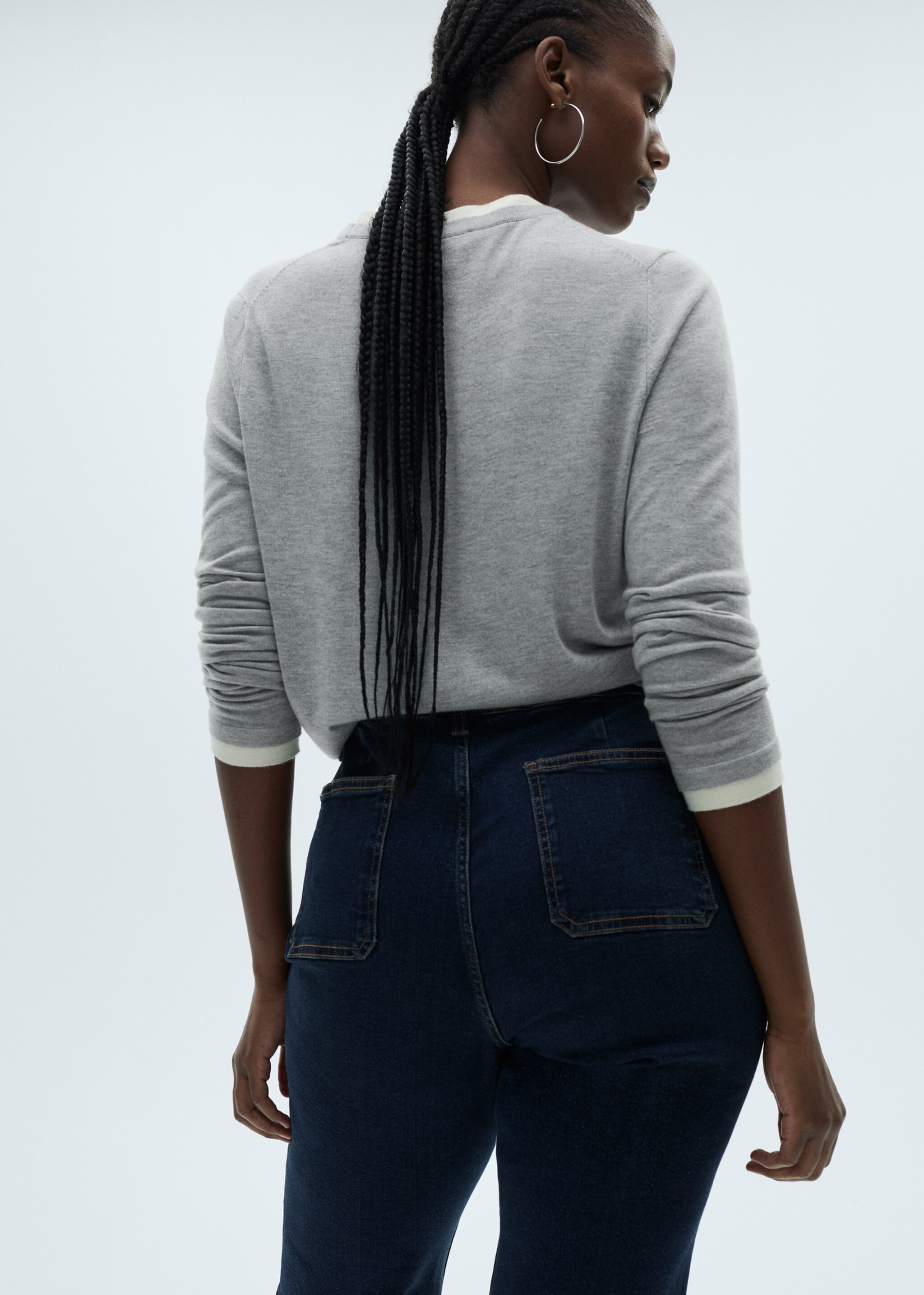 Jeans flare crop bolsillos - Detalle del artículo 4