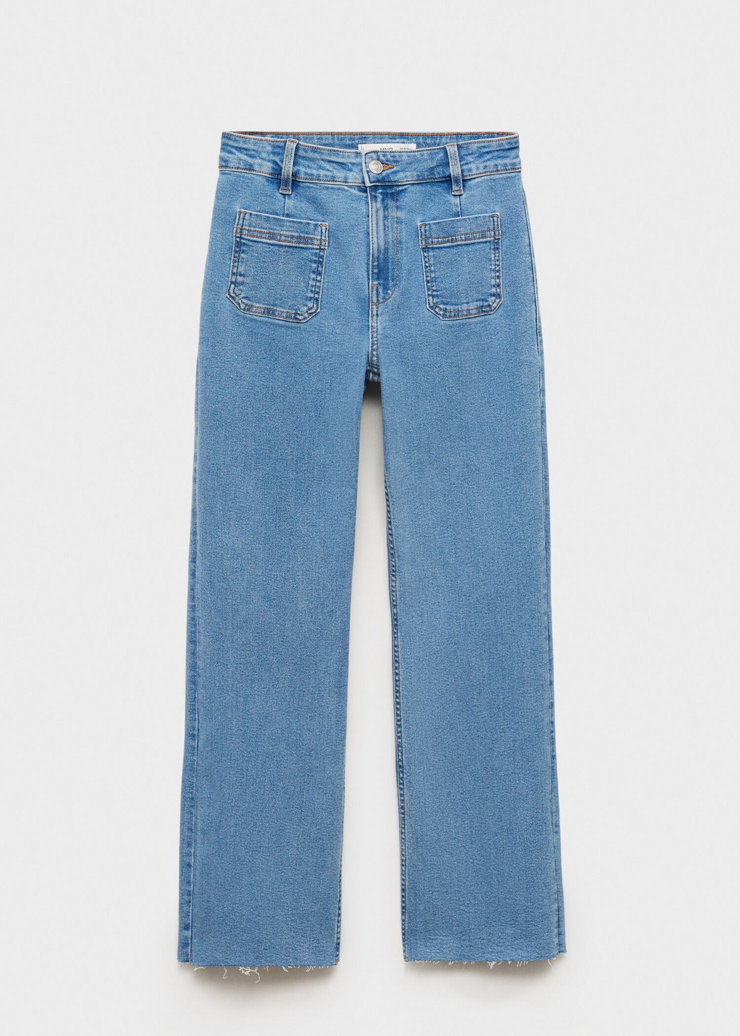Jeans flare crop bolsillos - Artículo sin modelo