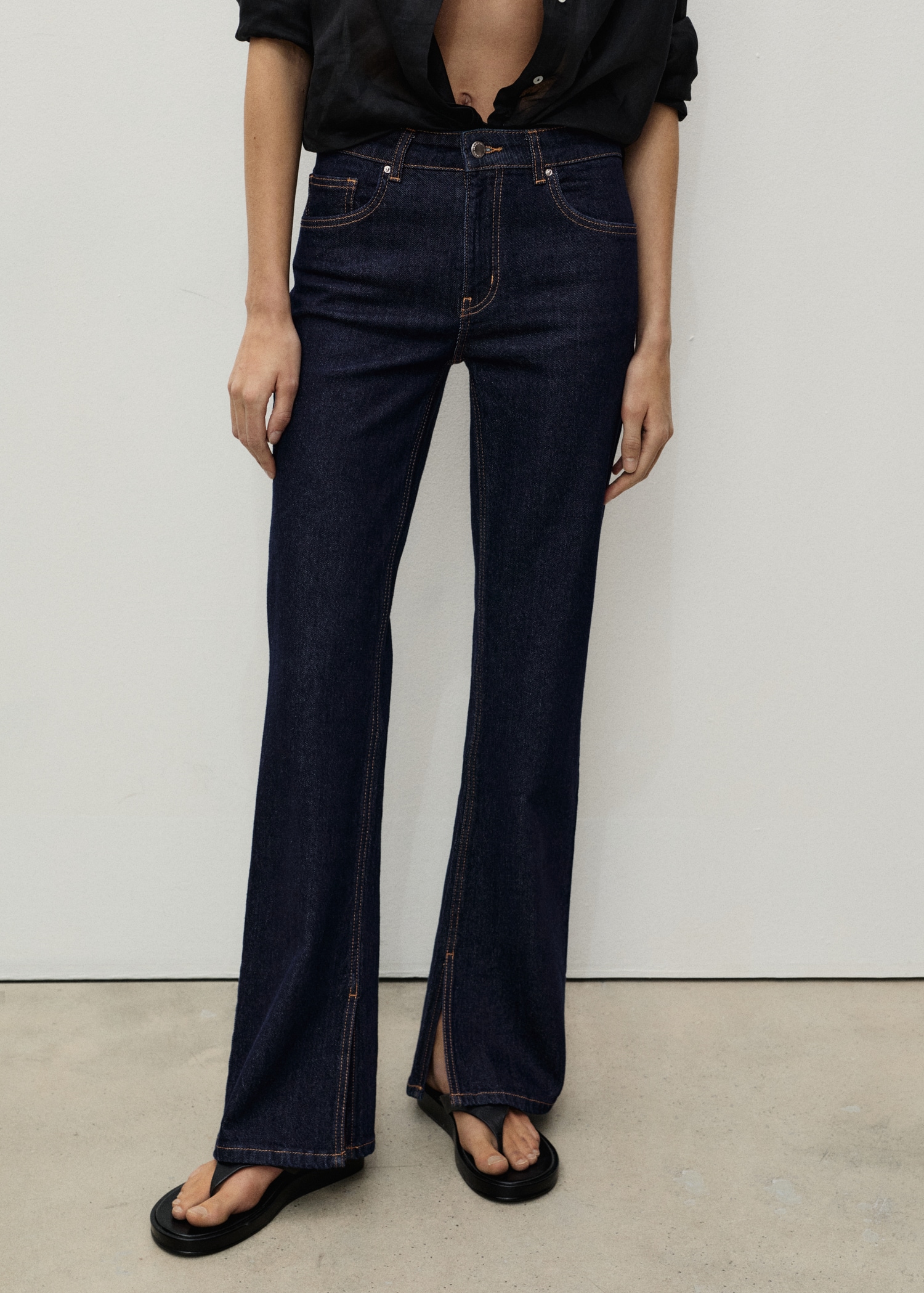 Mango Outlet Vaqueros Flare Mango Flared Cargo Jeans