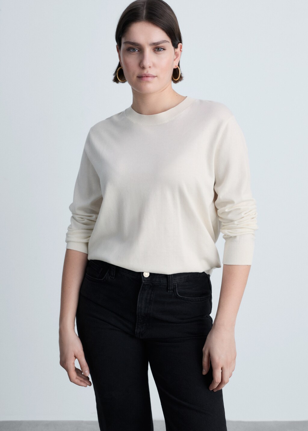 Semi-transparent turtleneck sweater - Women | MANGO USA Semi-transparent turtleneck sweater - Women | MANGO USA