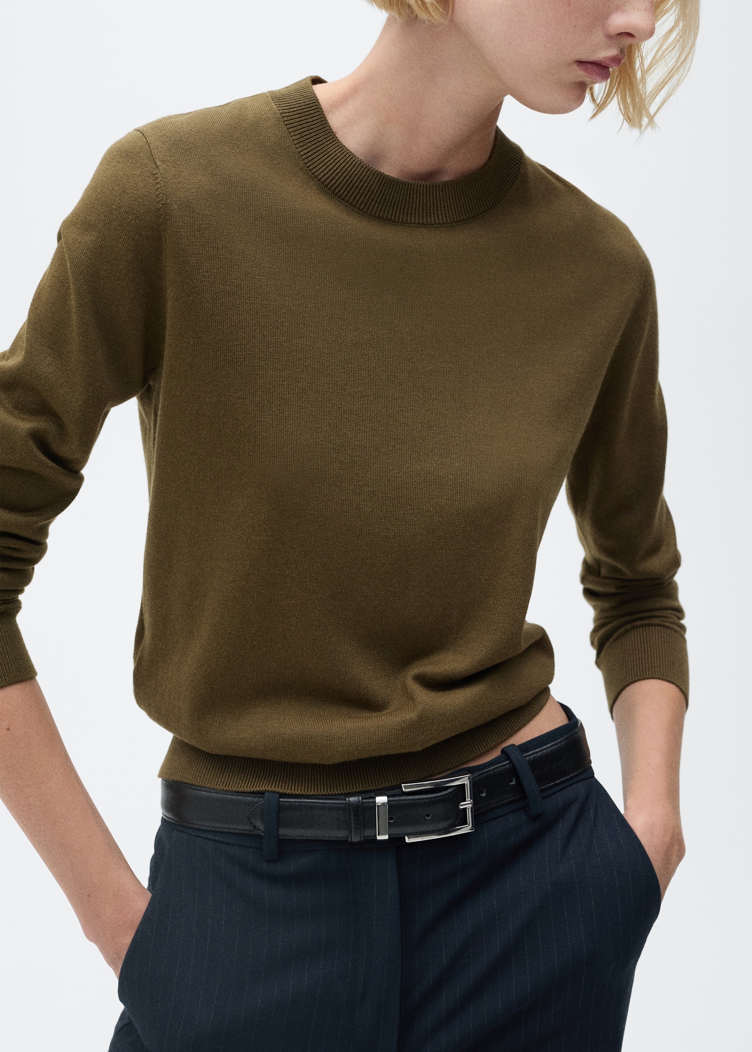 Silk-blend knitted sweater - Main Image