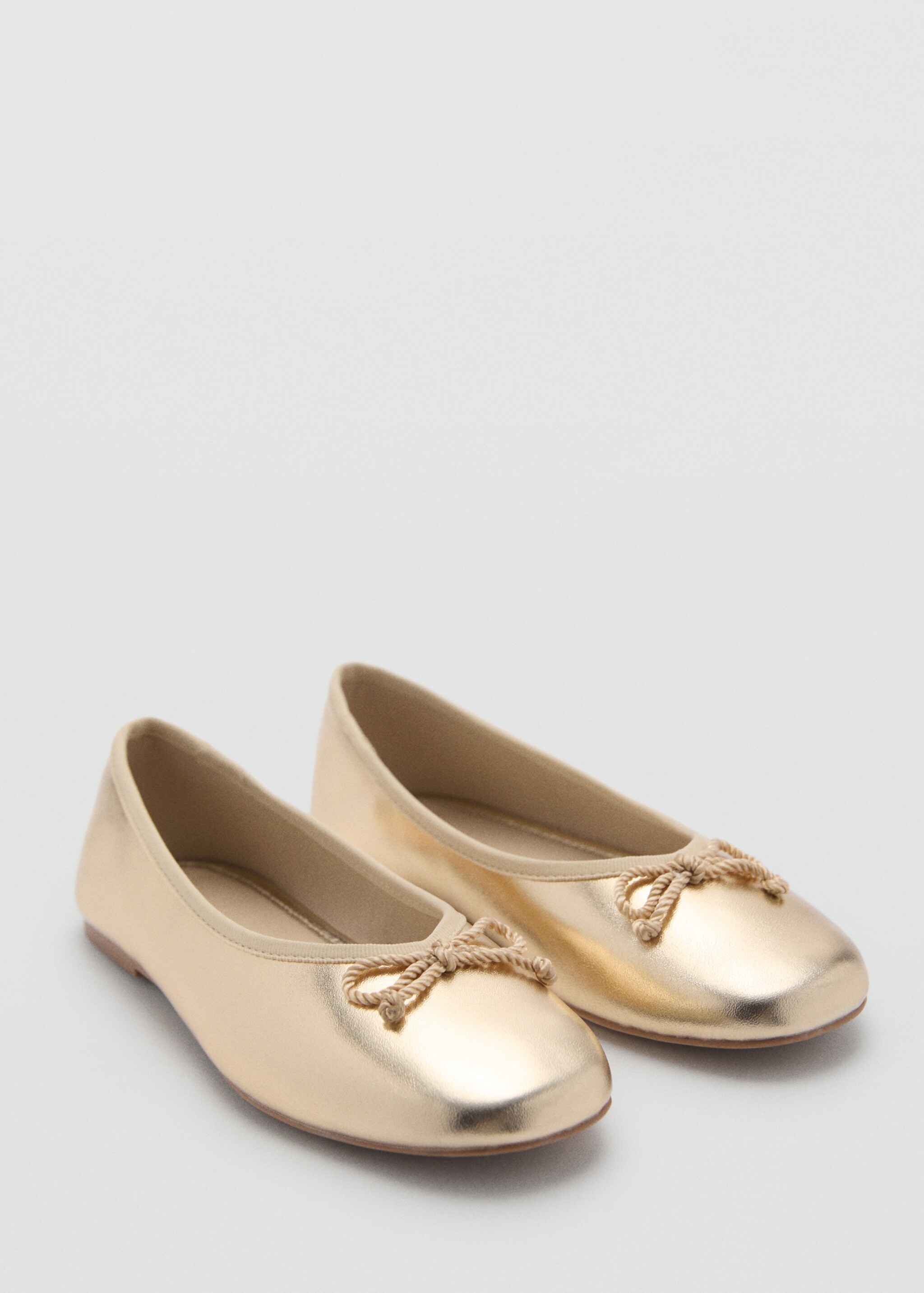 Metallic ballet flats with bow - Medium plane