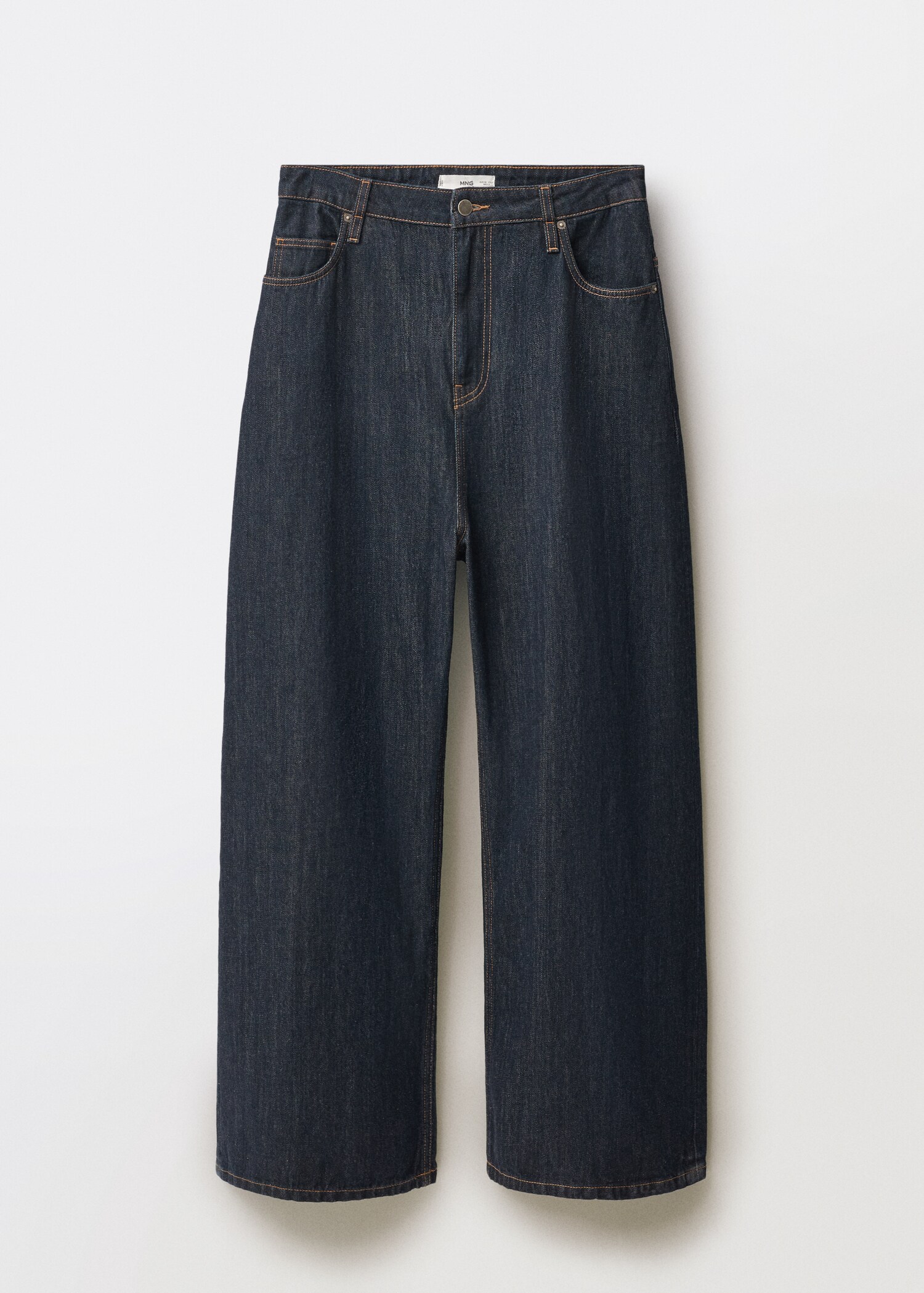 Low-rise wide-leg rinse-wash jeans - Article without model