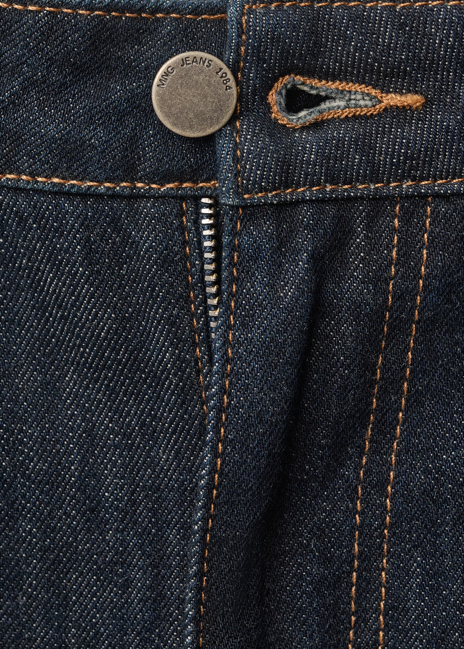 Low-rise wide-leg rinse-wash jeans - Details of the article 0