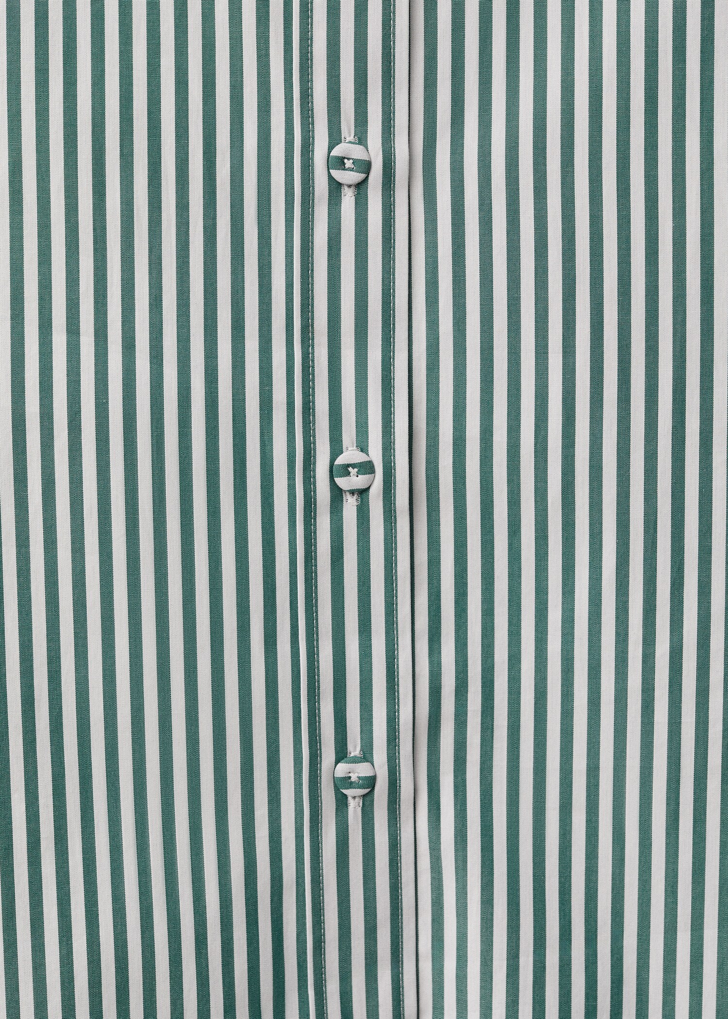 Short-sleeved striped cotton shirt - Details of the article 8