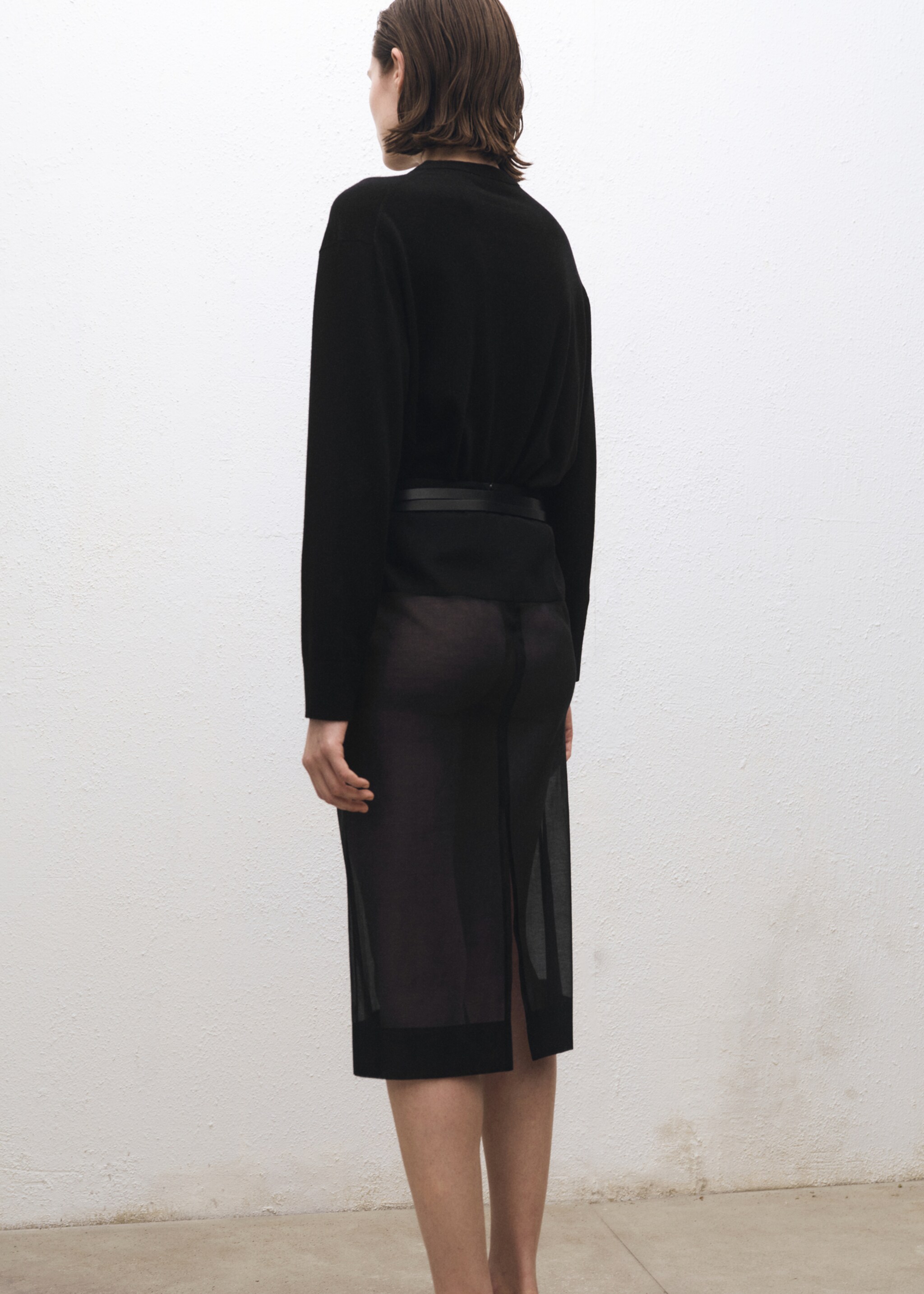Wool-blend round-neck sweater - Reverse of the article