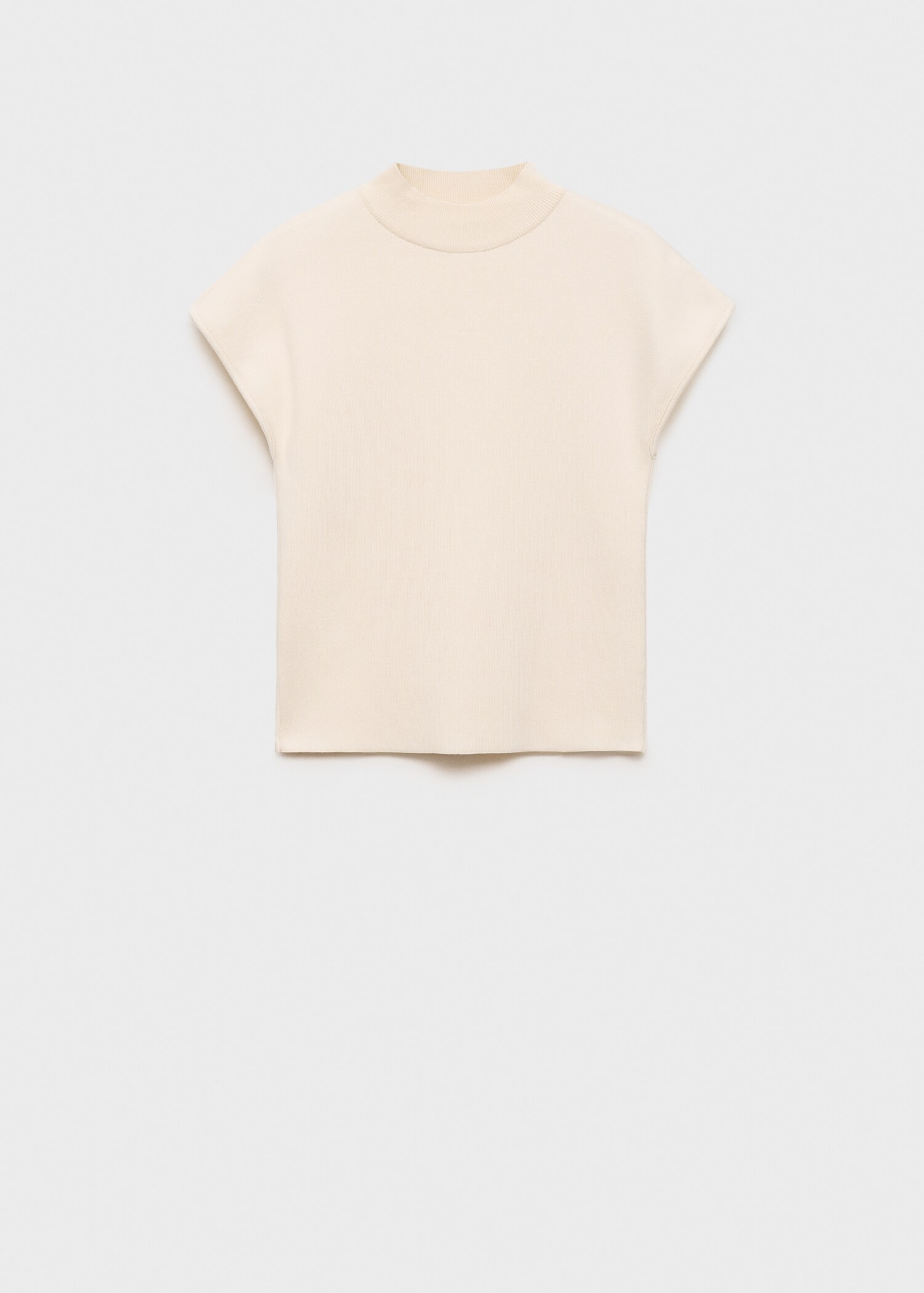 Short-sleeved fine-knit sweater - Article without model