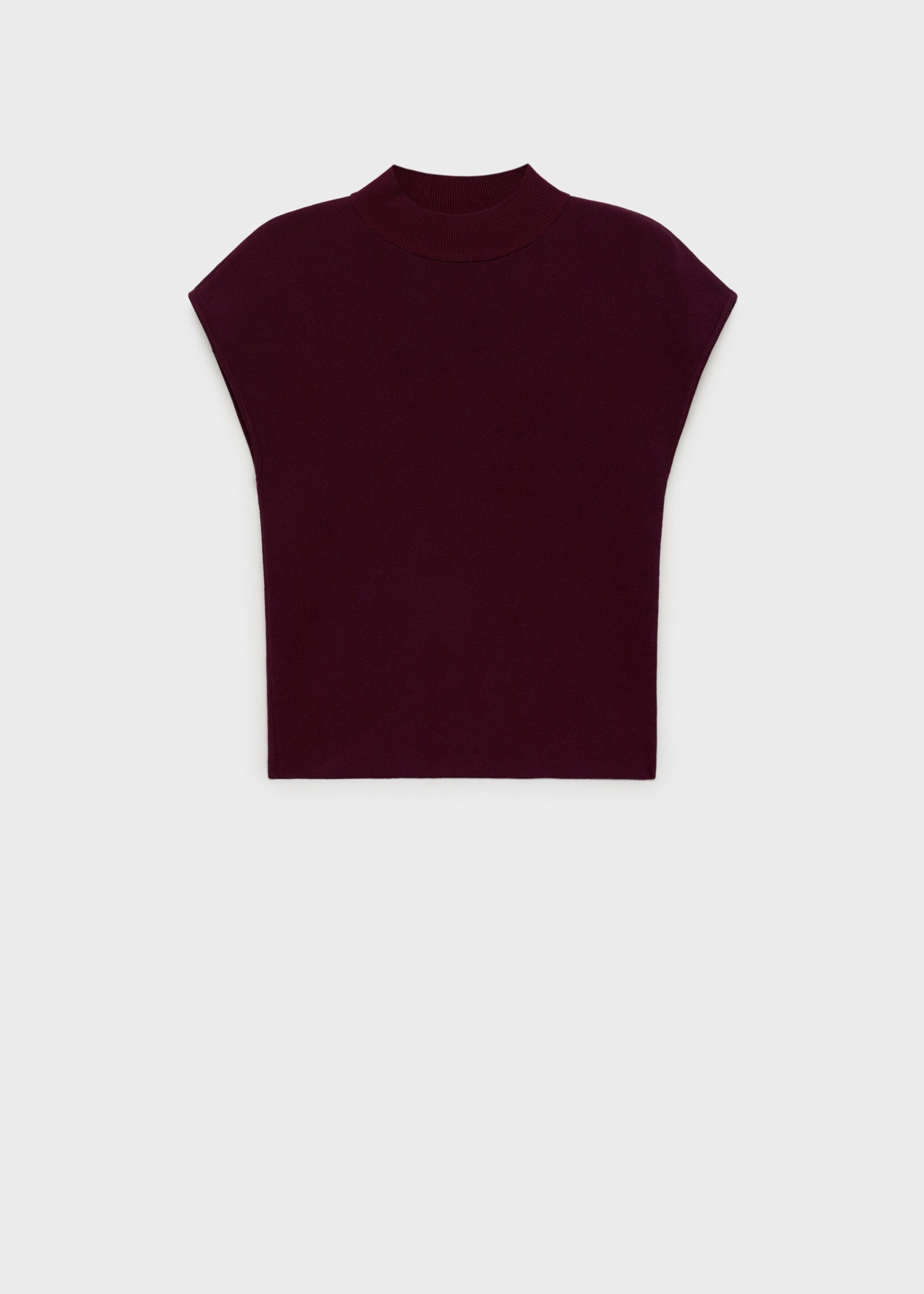 Short-sleeved fine-knit sweater - Article without model