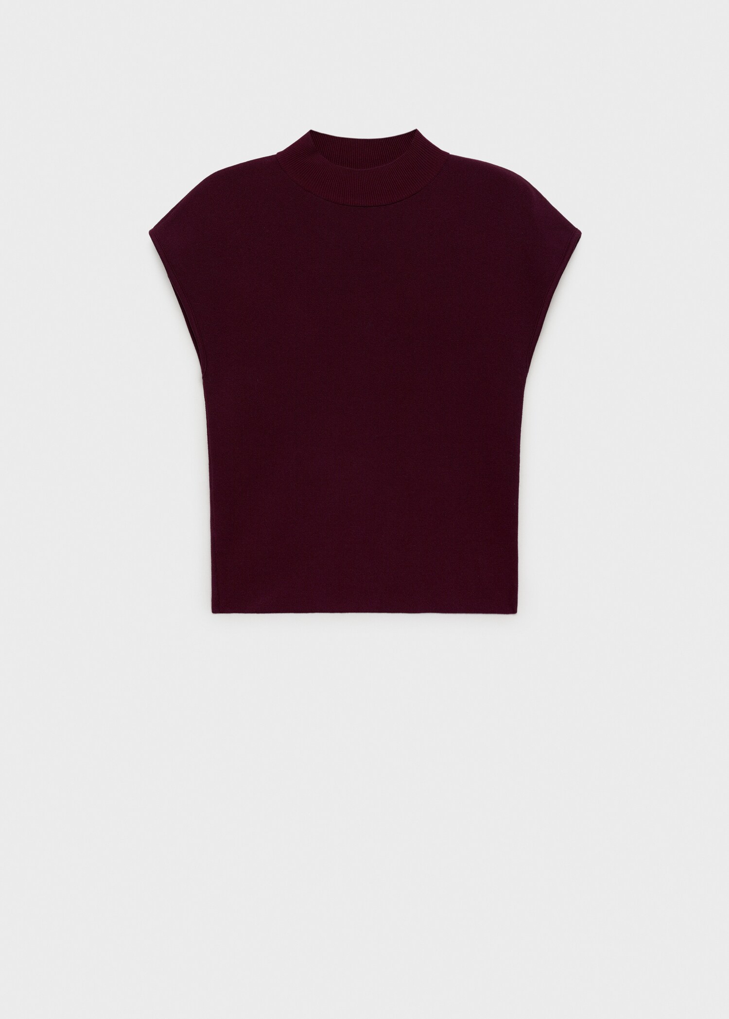 Short-sleeved fine-knit sweater - Article without model