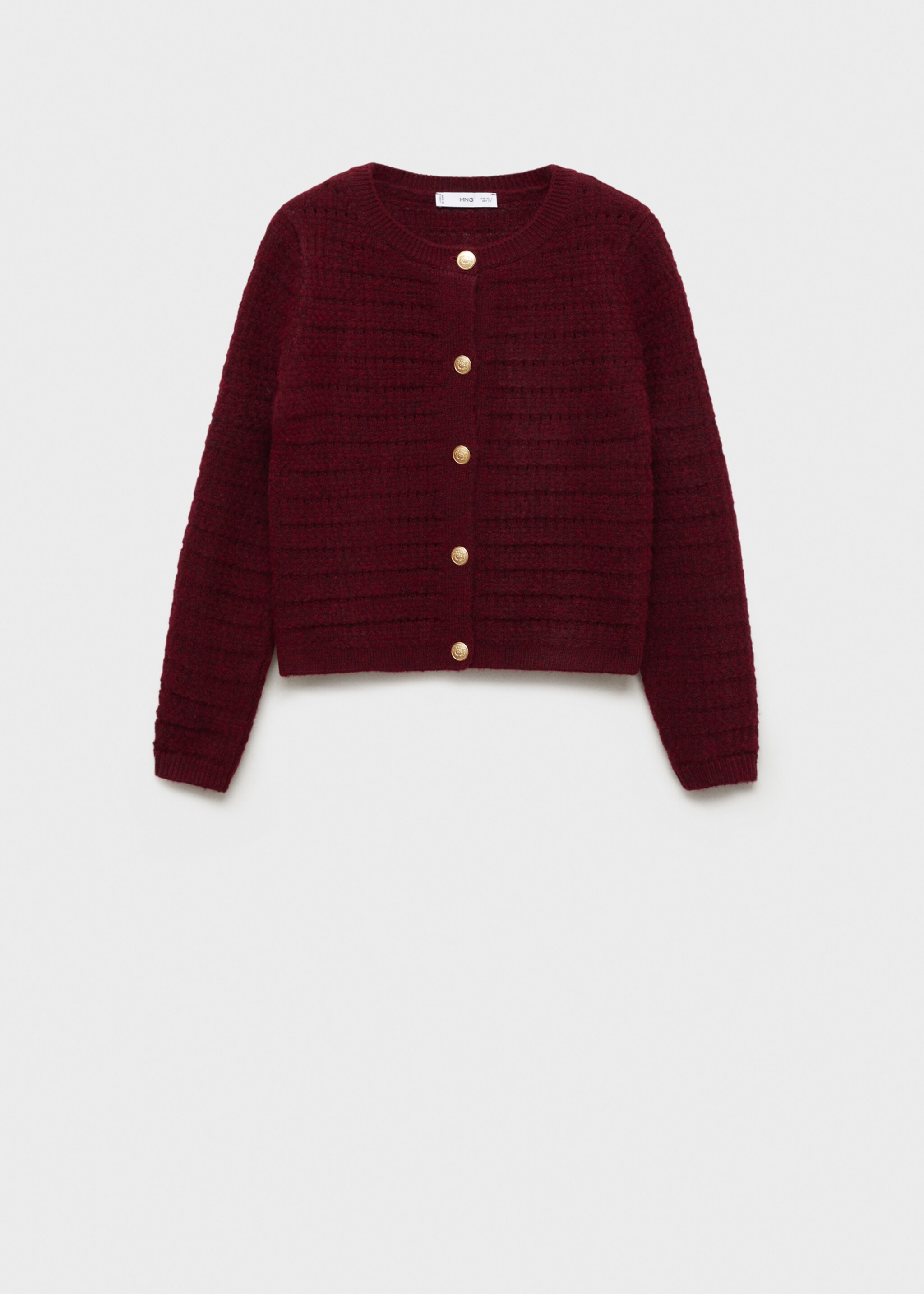 Knitted jacket with openwork details - Article without model