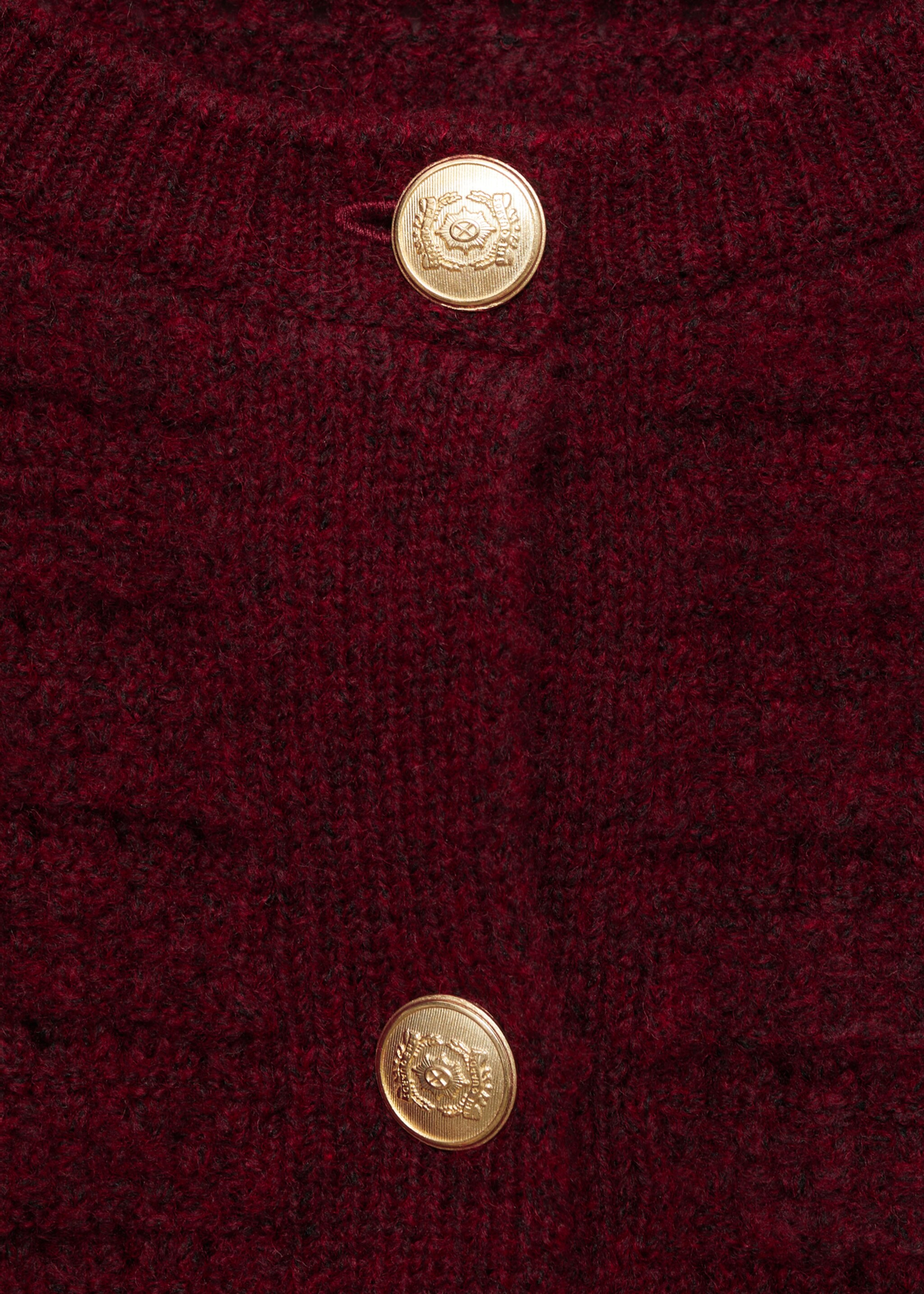 Knitted jacket with openwork details - Details of the article 8
